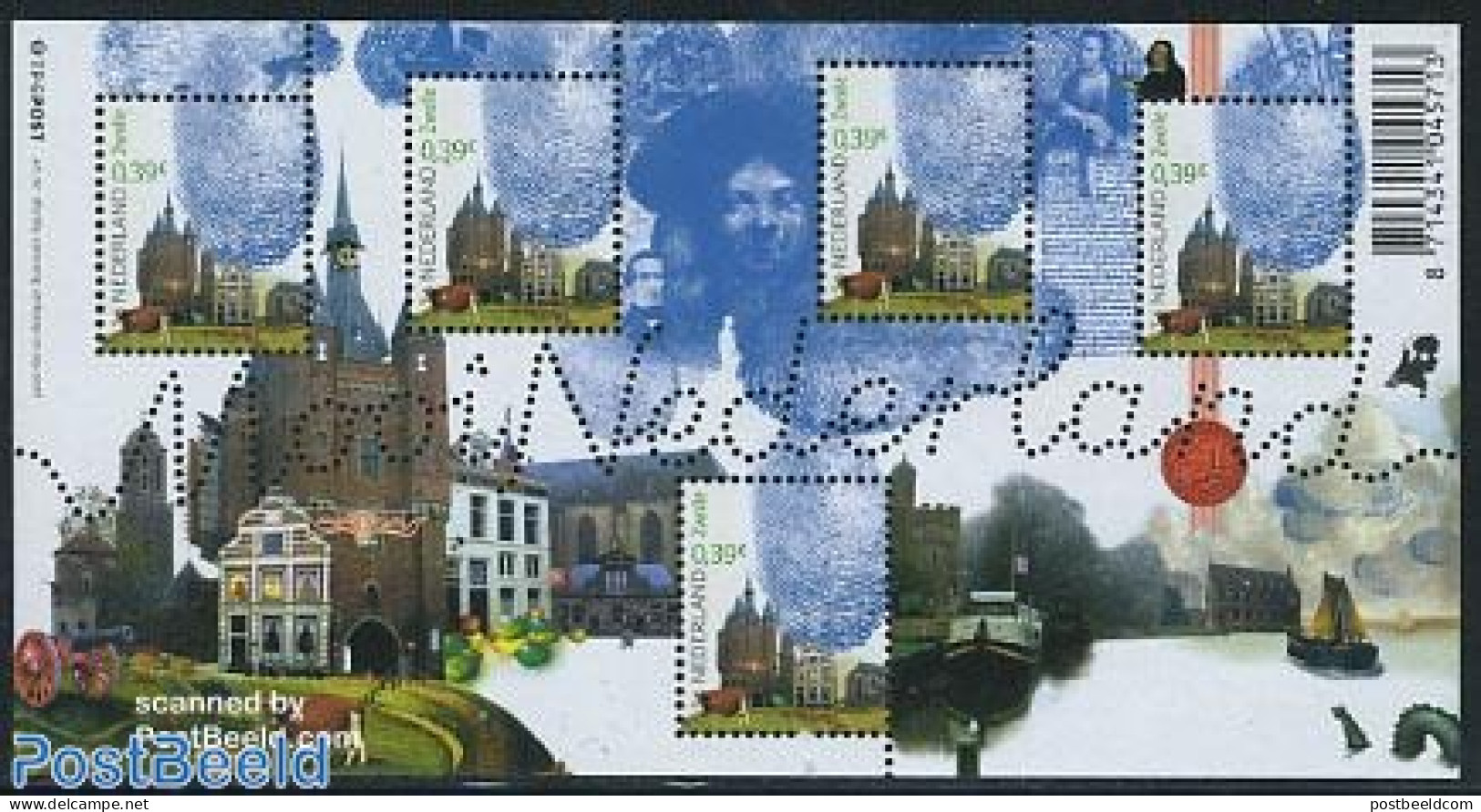 Netherlands 2006 Beautiful Holland, Zwolle S/s, Mint NH, Nature - Religion - Transport - Cats - Cattle - Churches, Tem.. - Unused Stamps