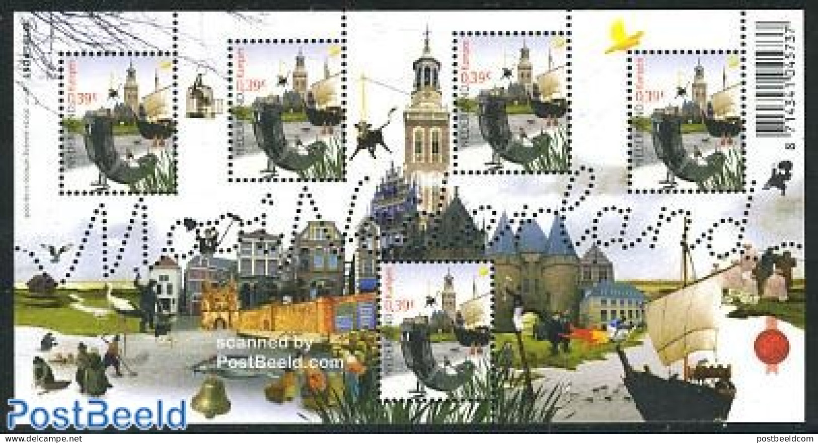 Netherlands 2006 Beautiful Holland, Kampen S/s, Mint NH, Nature - Sport - Transport - Cats - Cattle - Fish - Skating -.. - Unused Stamps