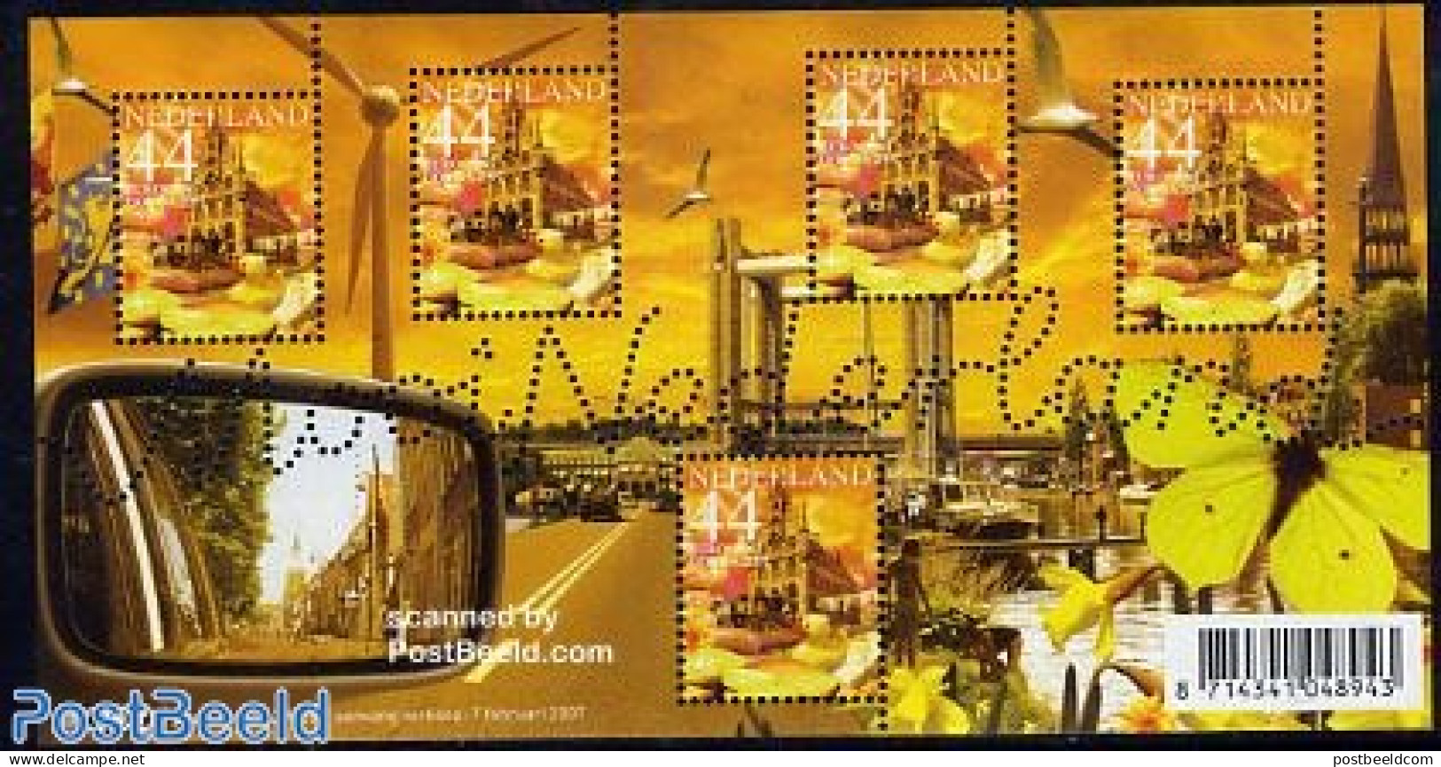 Netherlands 2007 Beautiful Holland, Gouda S/s, Mint NH, Health - Nature - Transport - Various - Food & Drink - Birds -.. - Ongebruikt