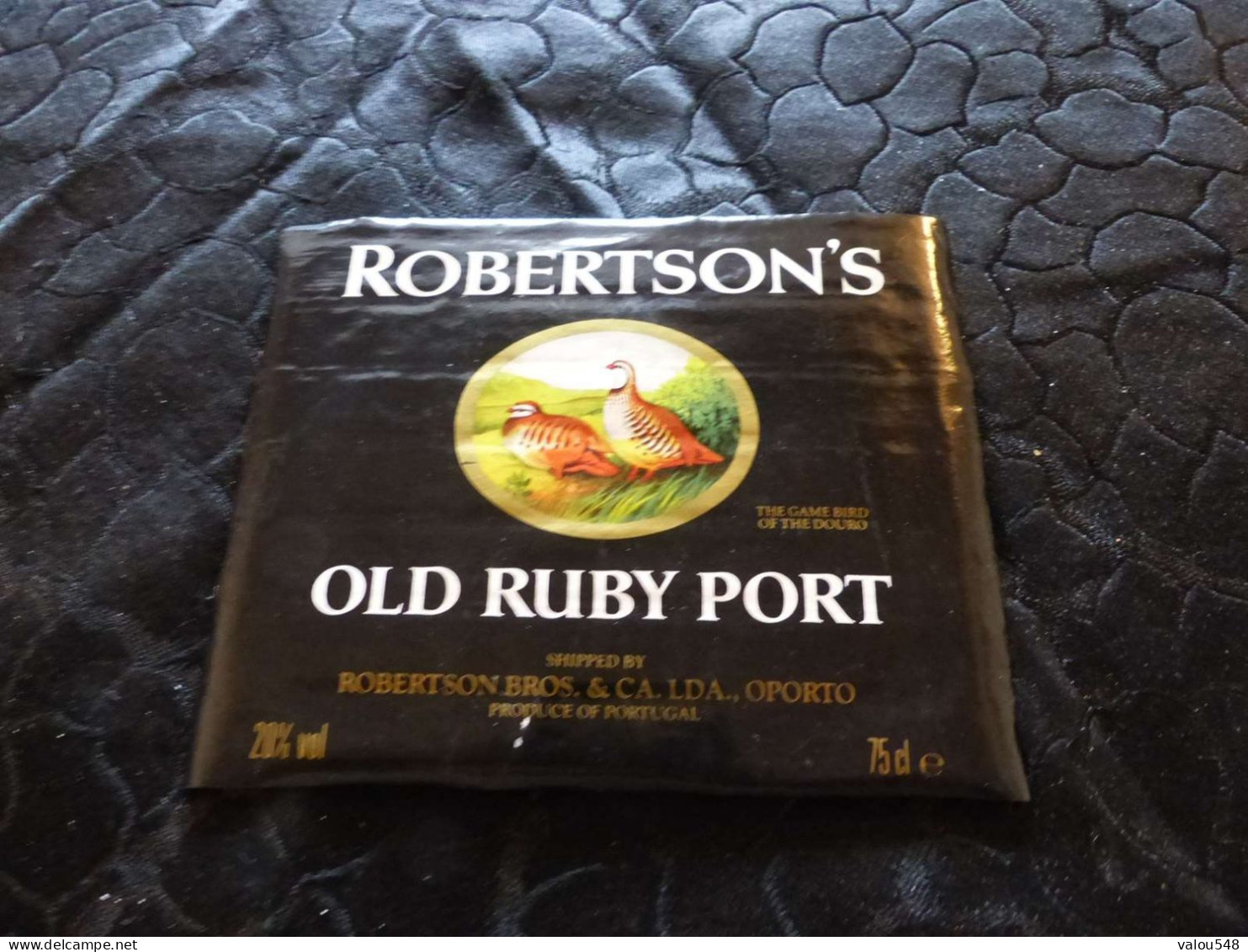 E-89 , Etiquette, Porto , Robertson's Old Ruby Port , Portugal - Alcoholes Y Licores