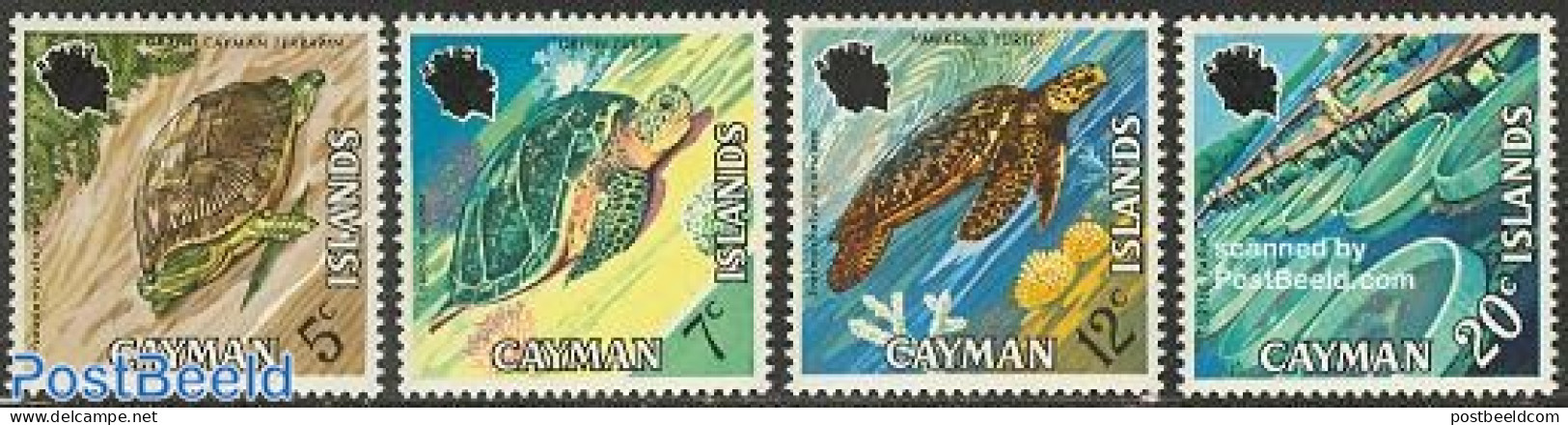 Cayman Islands 1971 Water Turtles 4v, Mint NH, Nature - Reptiles - Turtles - Kaimaninseln
