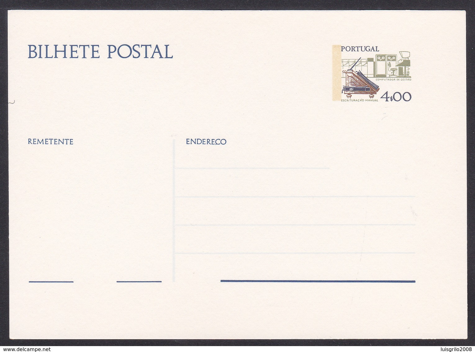 Postal Stationery/ Bilhete Postal Portugal - Instrumentos De Trabalho 4$00 - Entiers Postaux