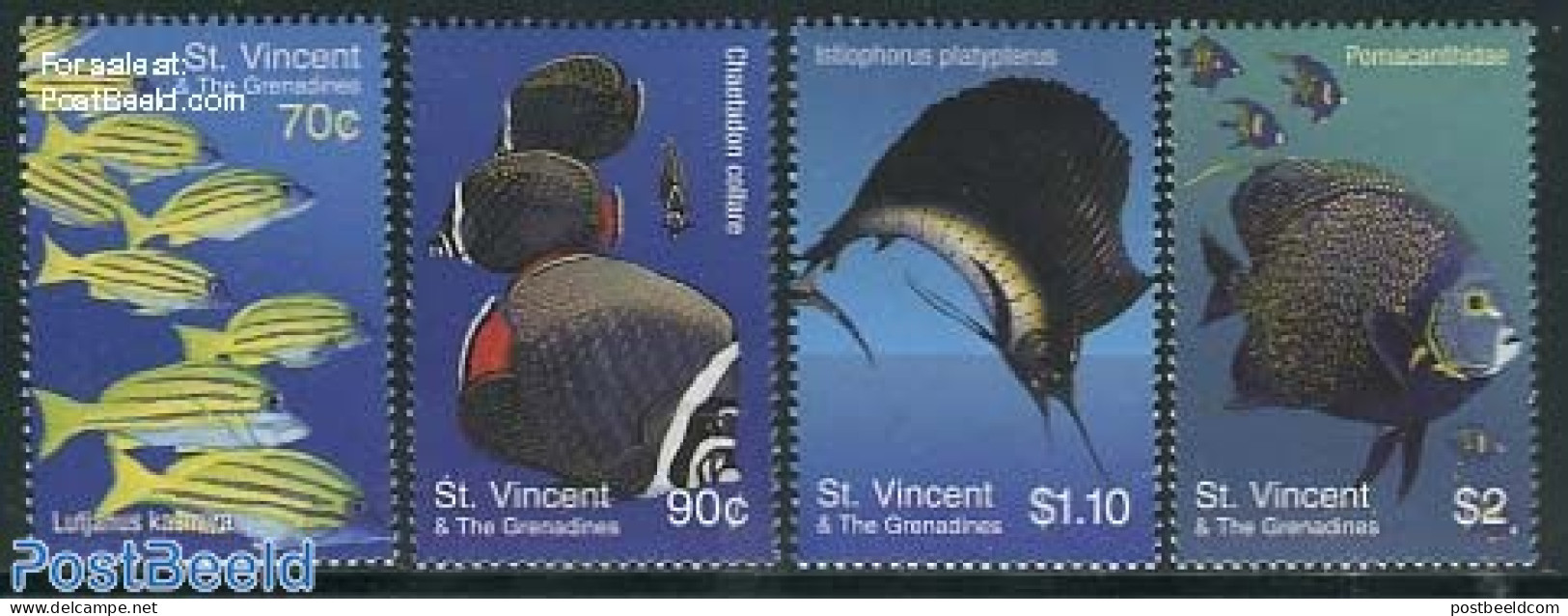 Saint Vincent 2003 Marine Life 4v, Mint NH, Nature - Fish - Fische