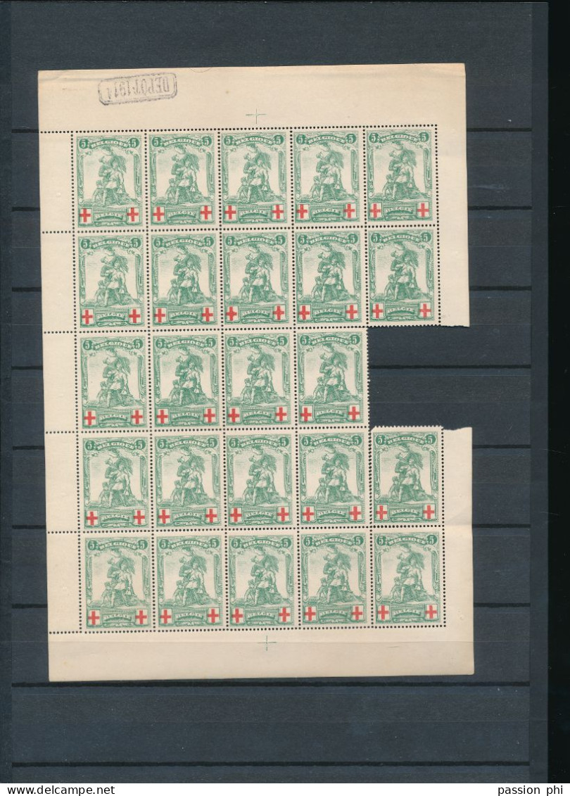 BELGIUM RED CROSS MERODE COB 126/127 GENUINE AUTHENTIQUE SELECTION TO STUDY MNH LITTLE FAULTS ON THE GUM - 1914-1915 Red Cross