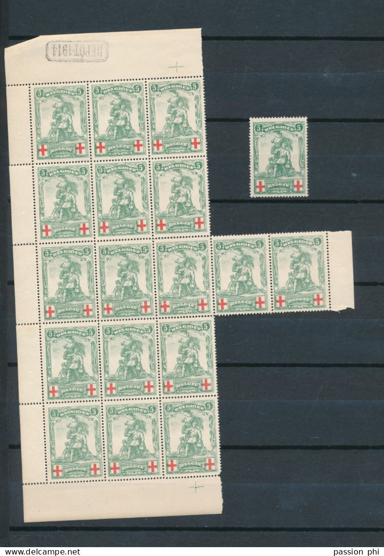 BELGIUM RED CROSS MERODE COB 126/127 GENUINE AUTHENTIQUE SELECTION TO STUDY MNH LITTLE FAULTS ON THE GUM - 1914-1915 Rode Kruis