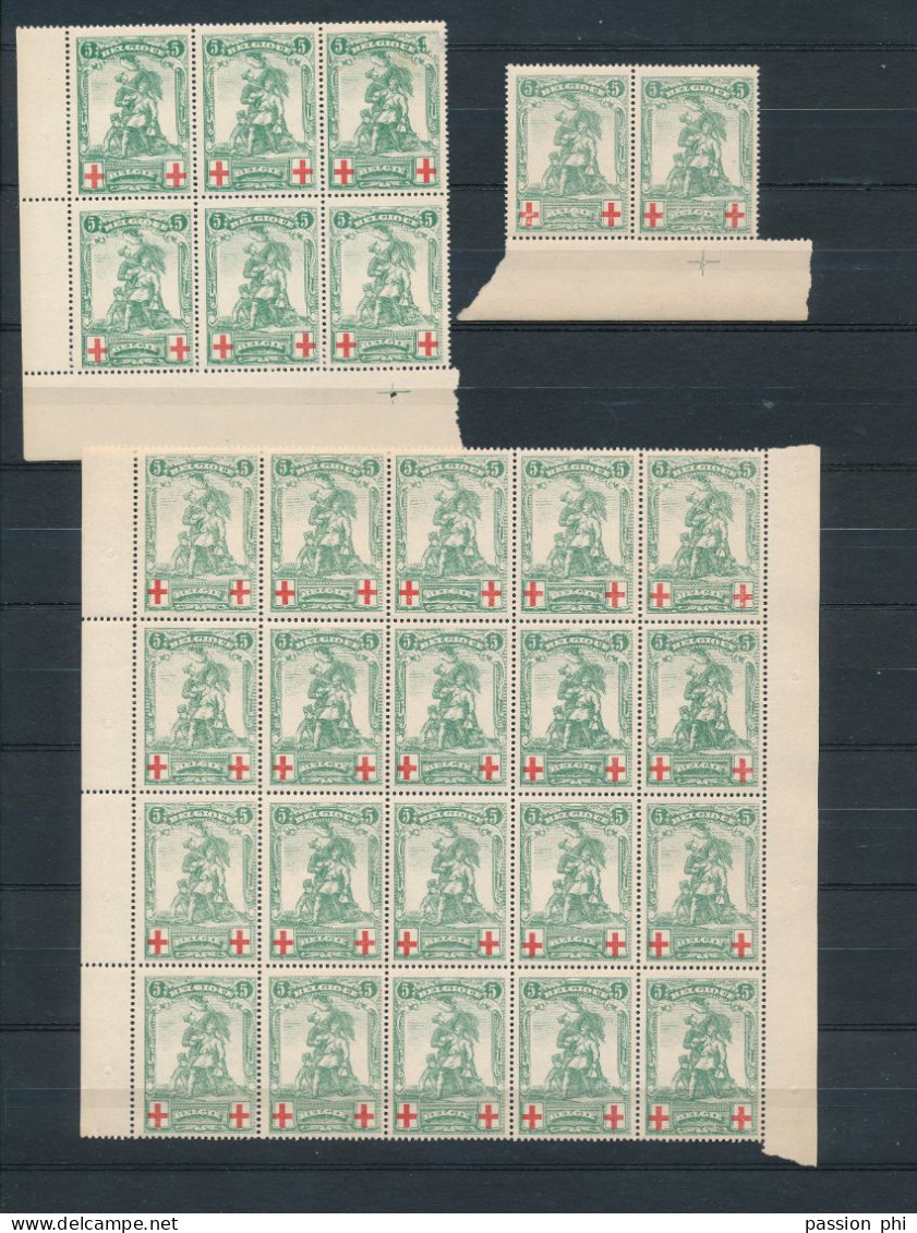 BELGIUM RED CROSS MERODE COB 126/127 GENUINE AUTHENTIQUE SELECTION TO STUDY MNH LITTLE FAULTS ON THE GUM - 1914-1915 Rode Kruis
