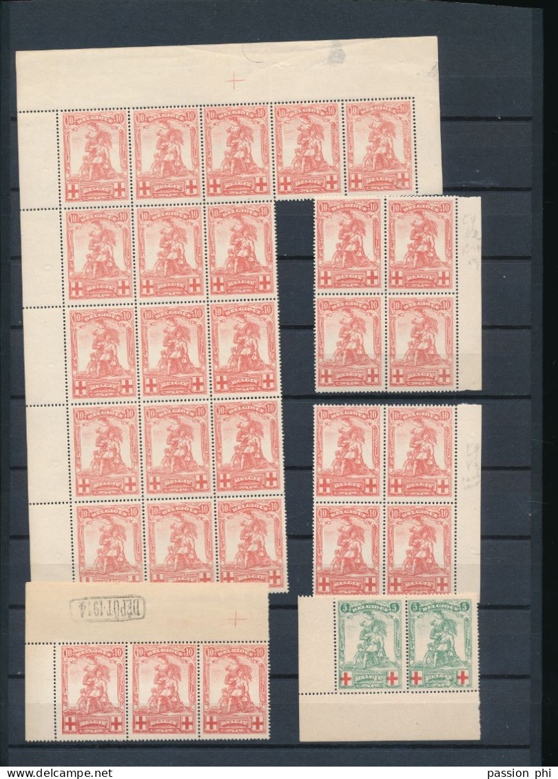 BELGIUM RED CROSS MERODE COB 126/127 GENUINE AUTHENTIQUE SELECTION TO STUDY MNH LITTLE FAULTS ON THE GUM