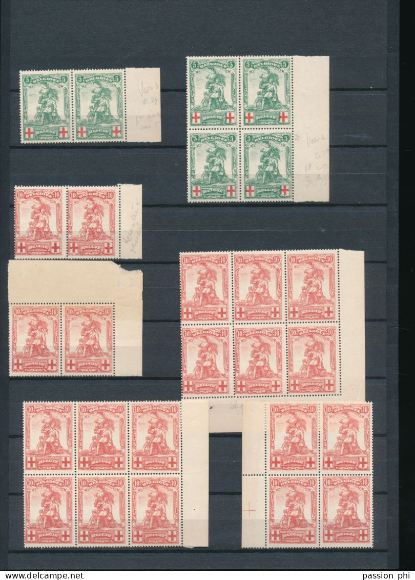 BELGIUM RED CROSS MERODE COB 126/127 GENUINE AUTHENTIQUE SELECTION TO STUDY MNH LITTLE FAULTS ON THE GUM