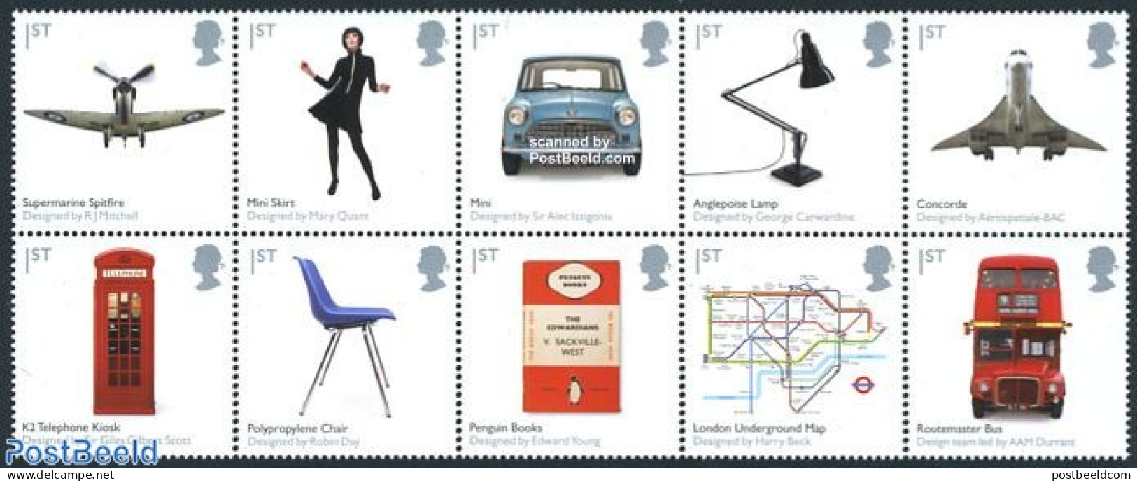 Great Britain 2009 British Design 10v [++++], Mint NH, Transport - Various - Automobiles - Concorde - Aircraft & Aviat.. - Unused Stamps