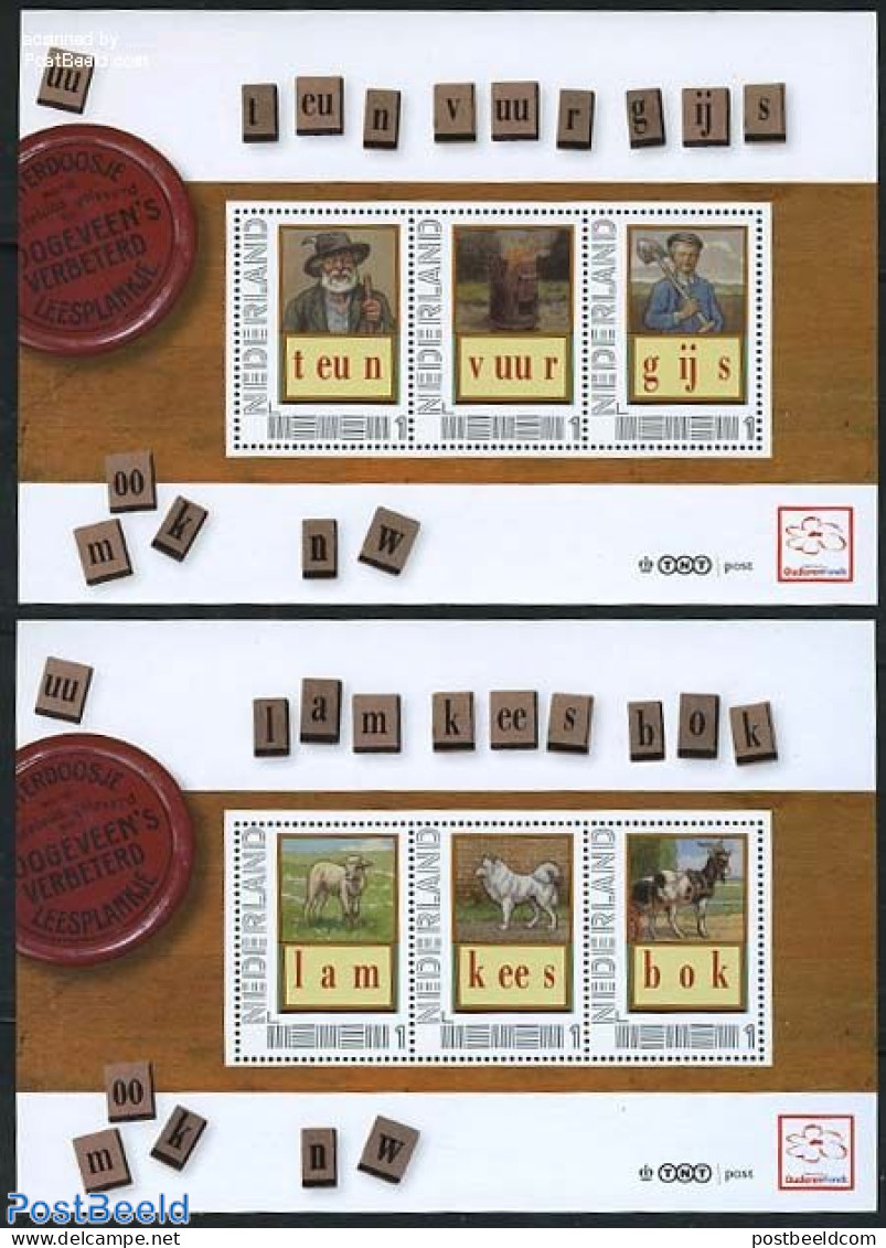 Netherlands - Personal Stamps TNT/PNL 2011 Leesplankje, Jetses 2 M/s, Mint NH, Nature - Science - Animals (others & Mi.. - Other & Unclassified