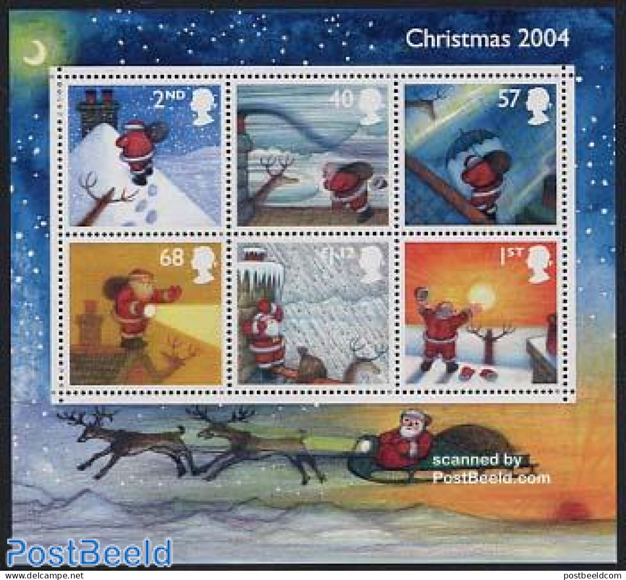 Great Britain 2004 Christmas S/s, Mint NH, Nature - Religion - Deer - Christmas - Neufs