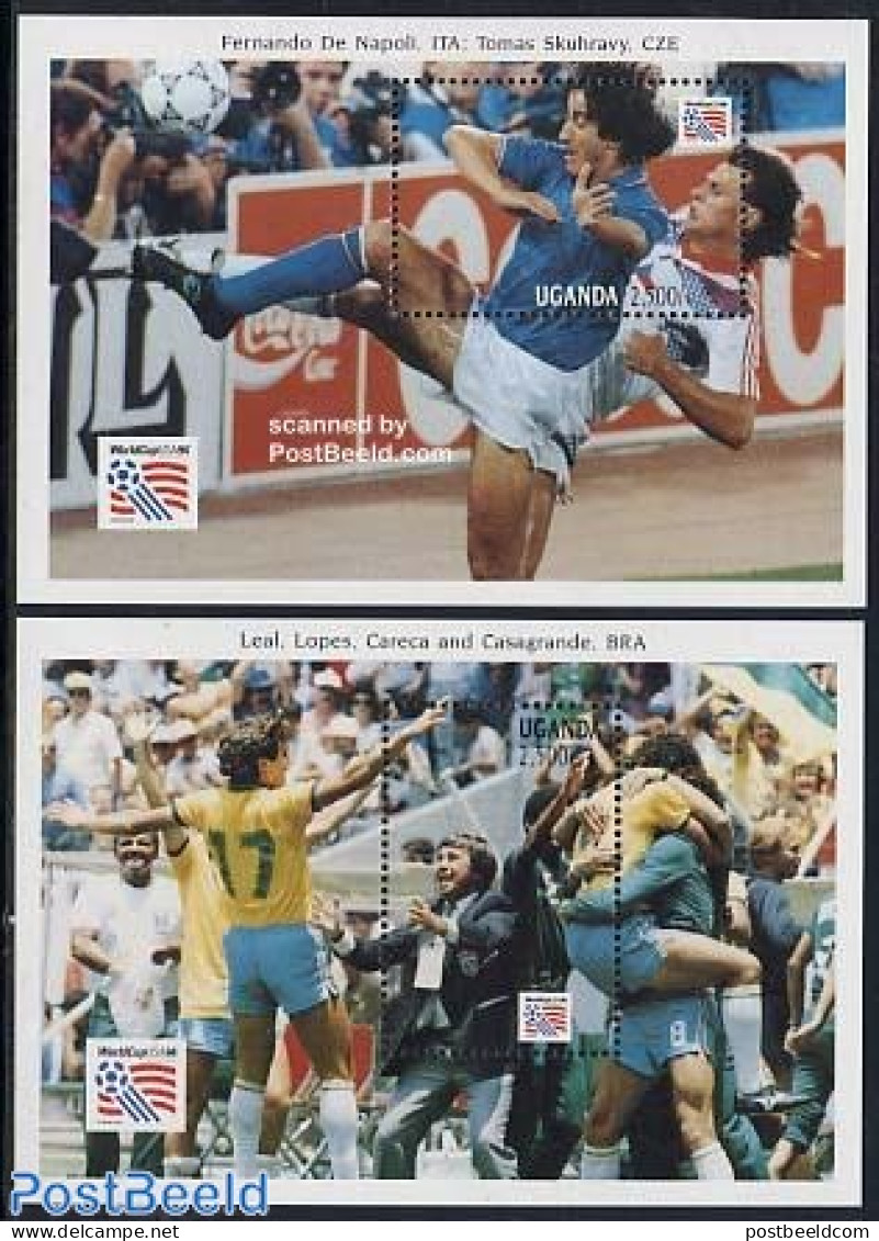 Uganda 1993 World Cup Football 2 S/s, Mint NH, Sport - Football - Other & Unclassified