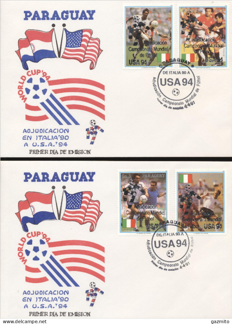 Paraguay 1991, Football World Cup In USA, 2FDC - Paraguay