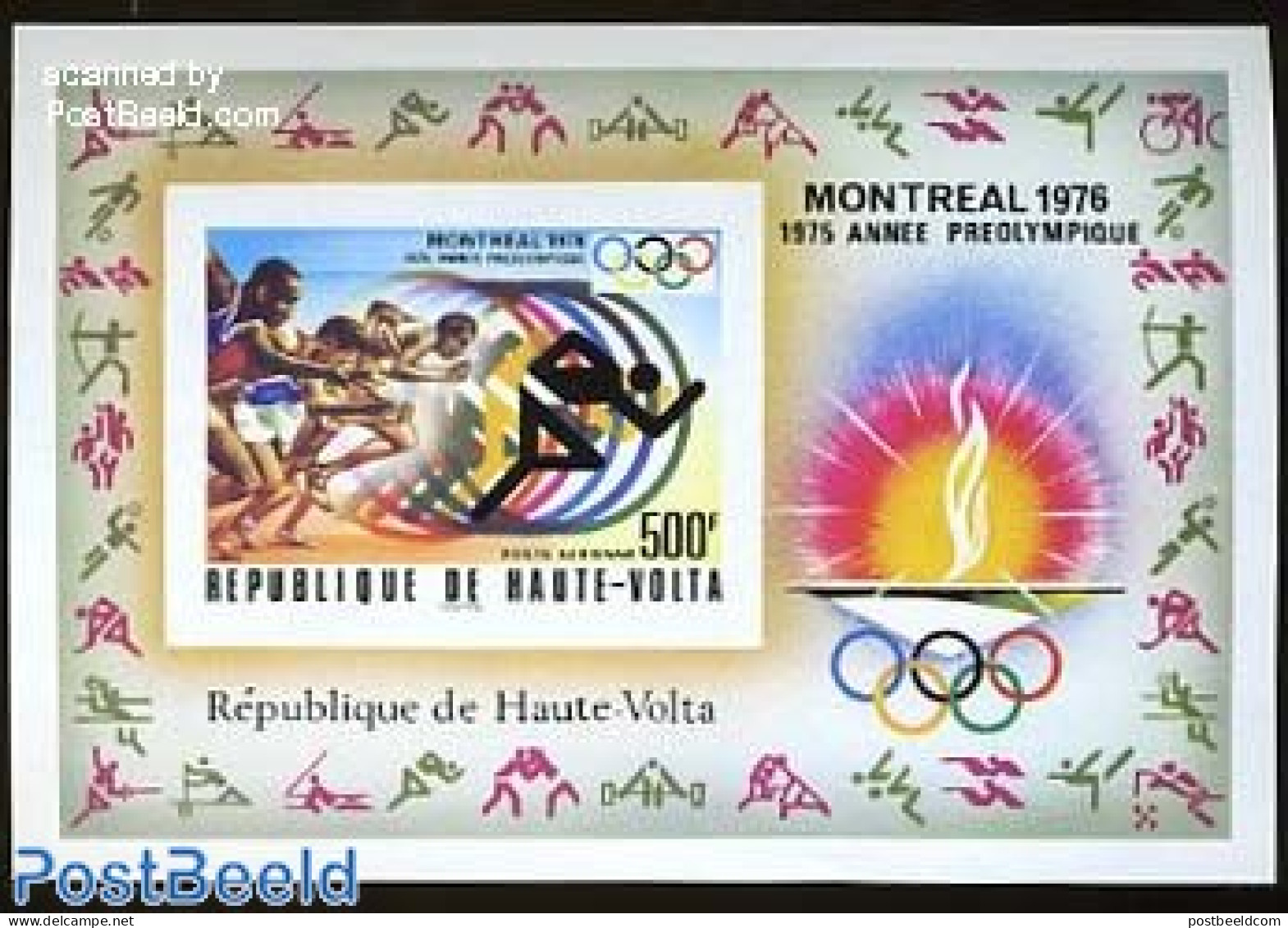 Upper Volta 1976 Olympic Games Montreal S/s Imperforated, Mint NH, Sport - Athletics - Olympic Games - Athlétisme