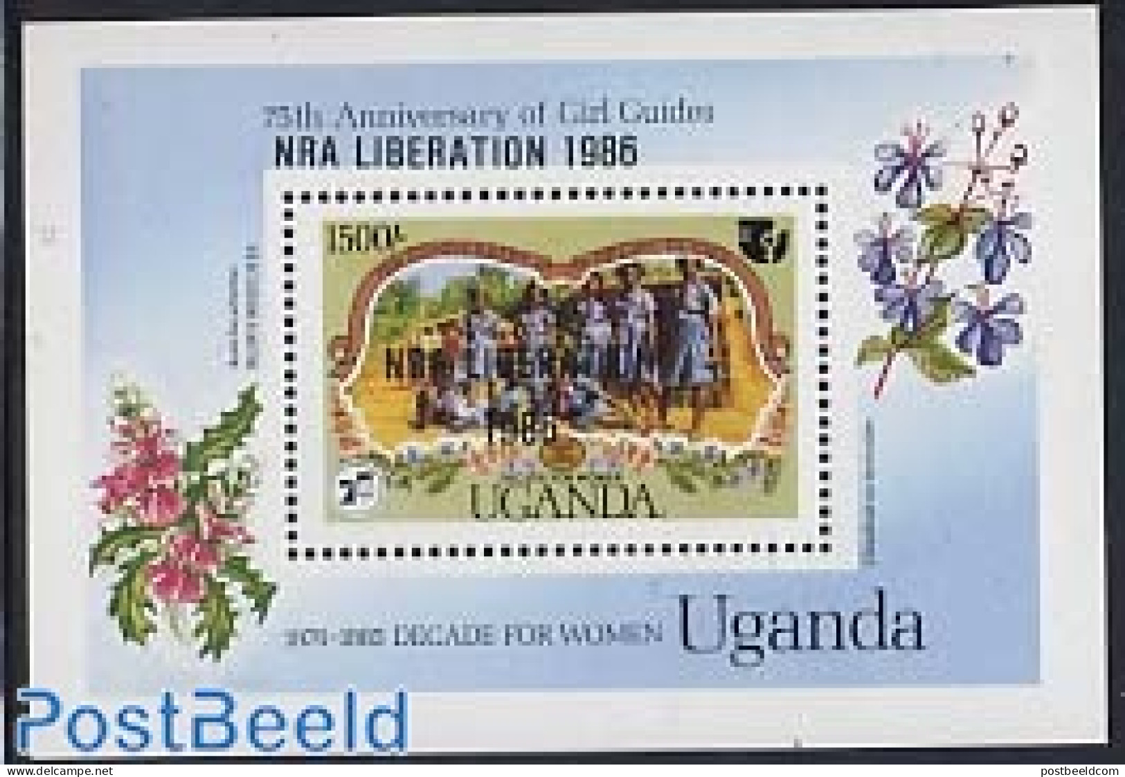 Uganda 1986 NRA, Girl Guides S/s, Mint NH, Sport - Scouting - Other & Unclassified