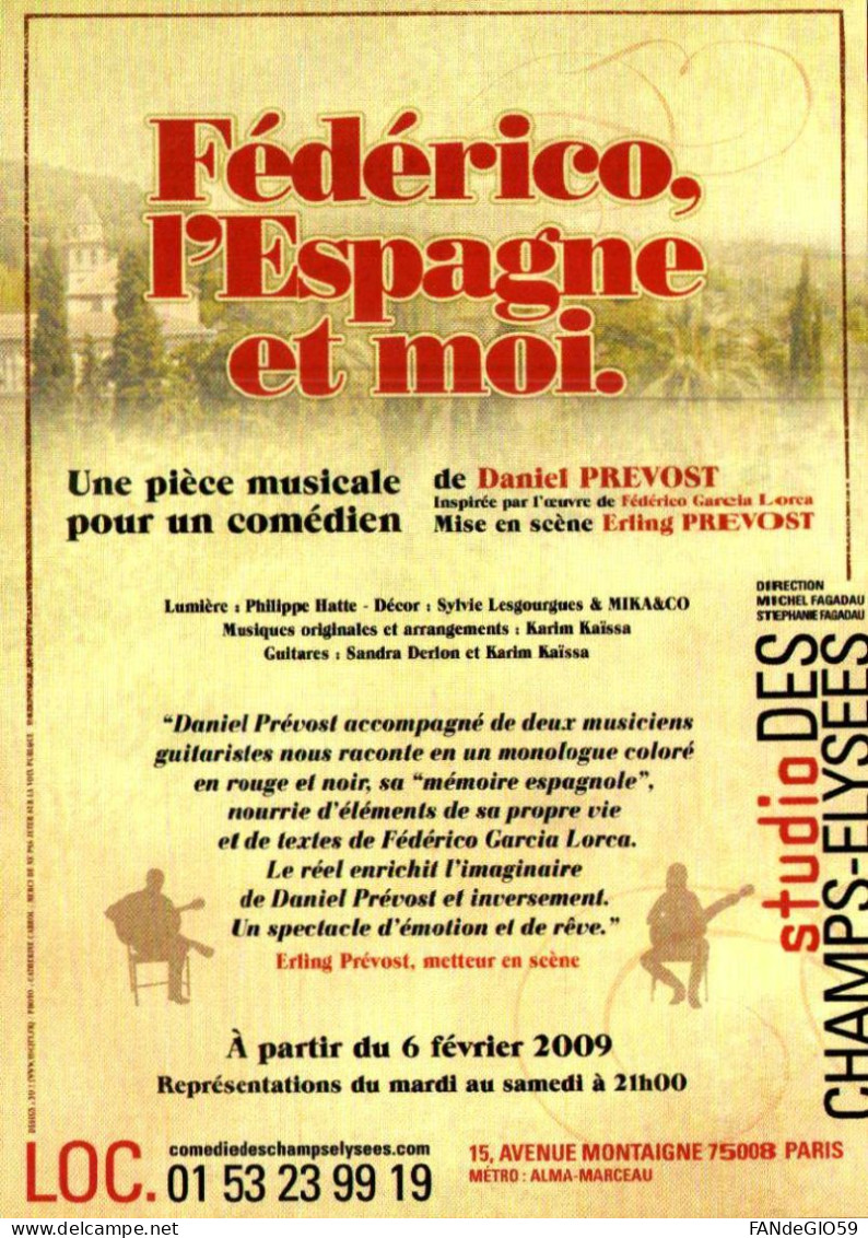 Célébrités > Chanteurs & Musiciens      DANIEL  PREVOST    // 113 - Künstler