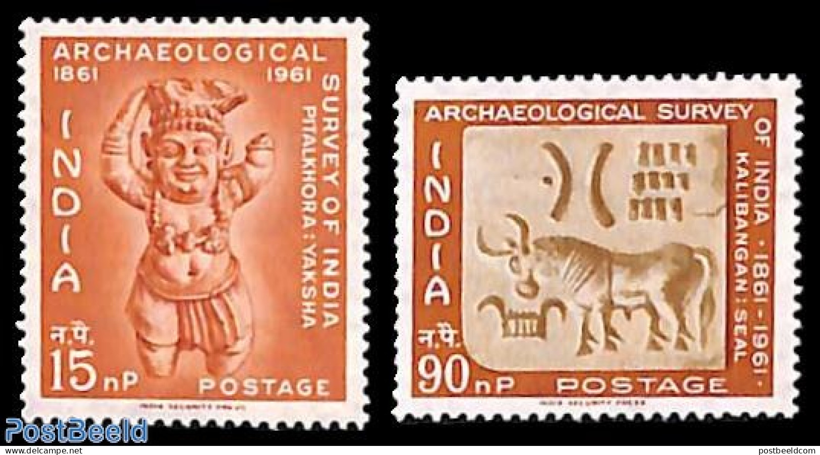 India 1961 Archaeology 2v, Mint NH, History - Archaeology - Nuevos