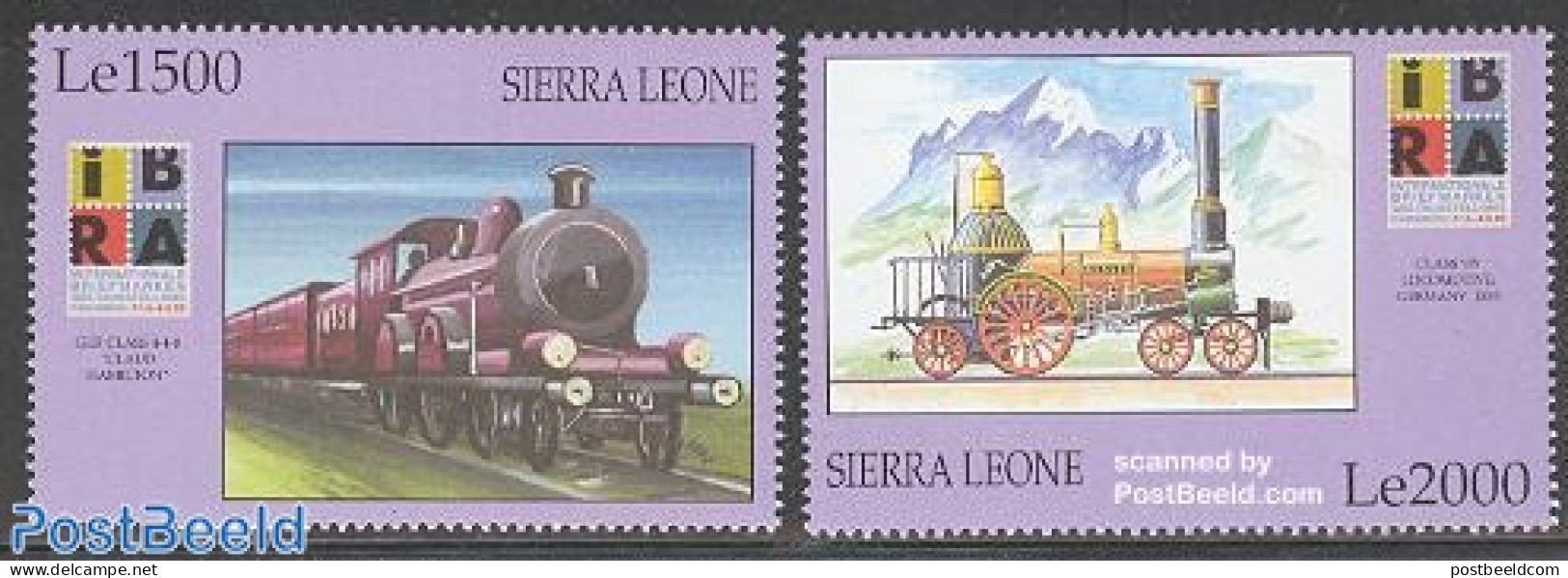 Sierra Leone 1999 IBRA 99 2v, Mint NH, Transport - Railways - Eisenbahnen
