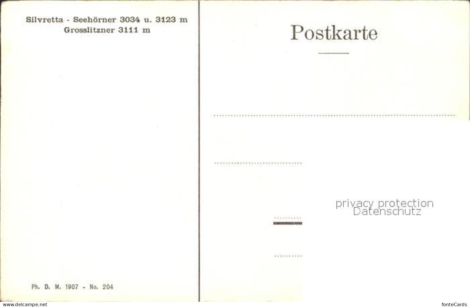11780986 Silvretta Seehoerner Und Grosslitzner Silvretta - Autres & Non Classés