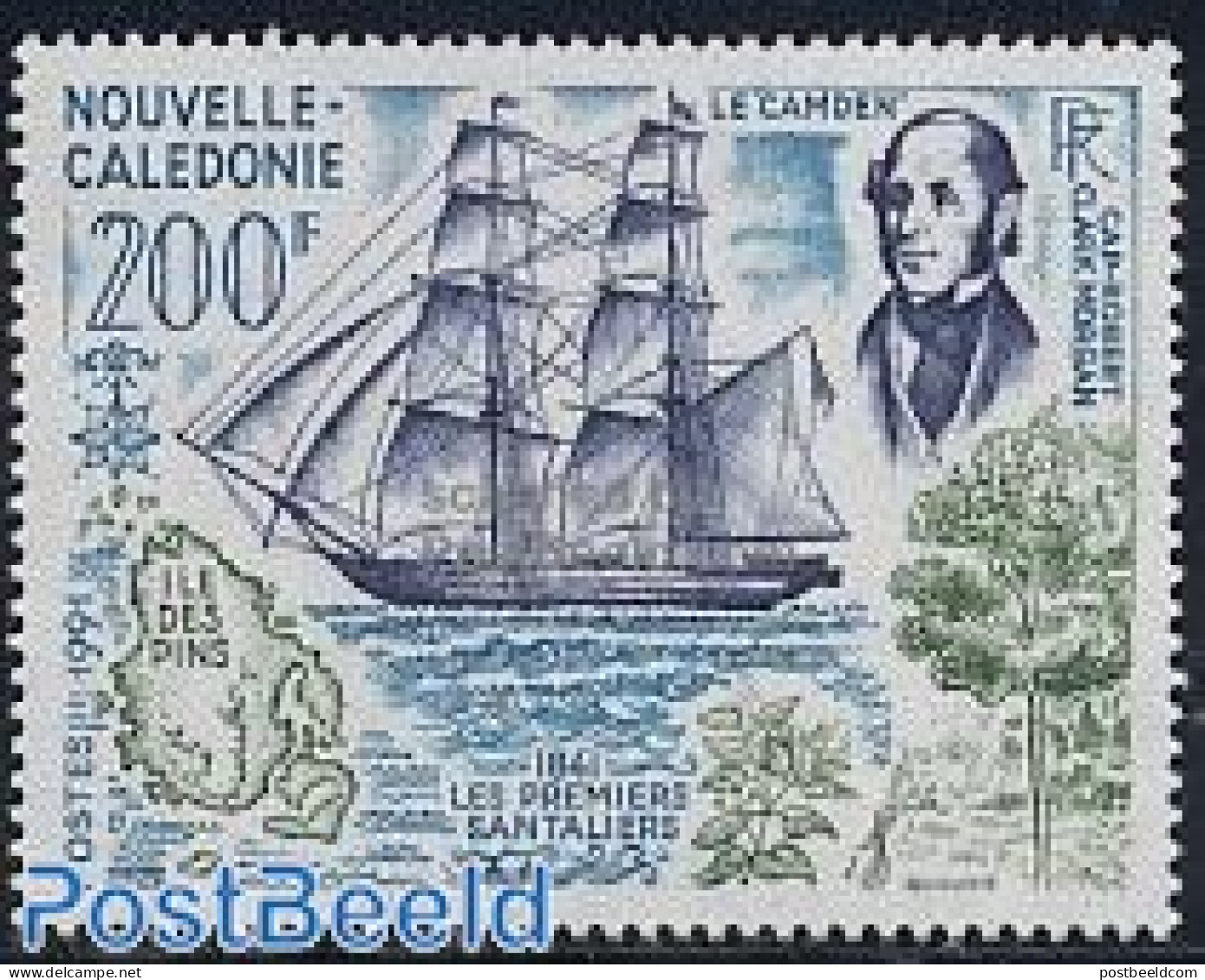 New Caledonia 1991 Wood Transport 1v, Mint NH, Transport - Various - Ships And Boats - Maps - Nuovi