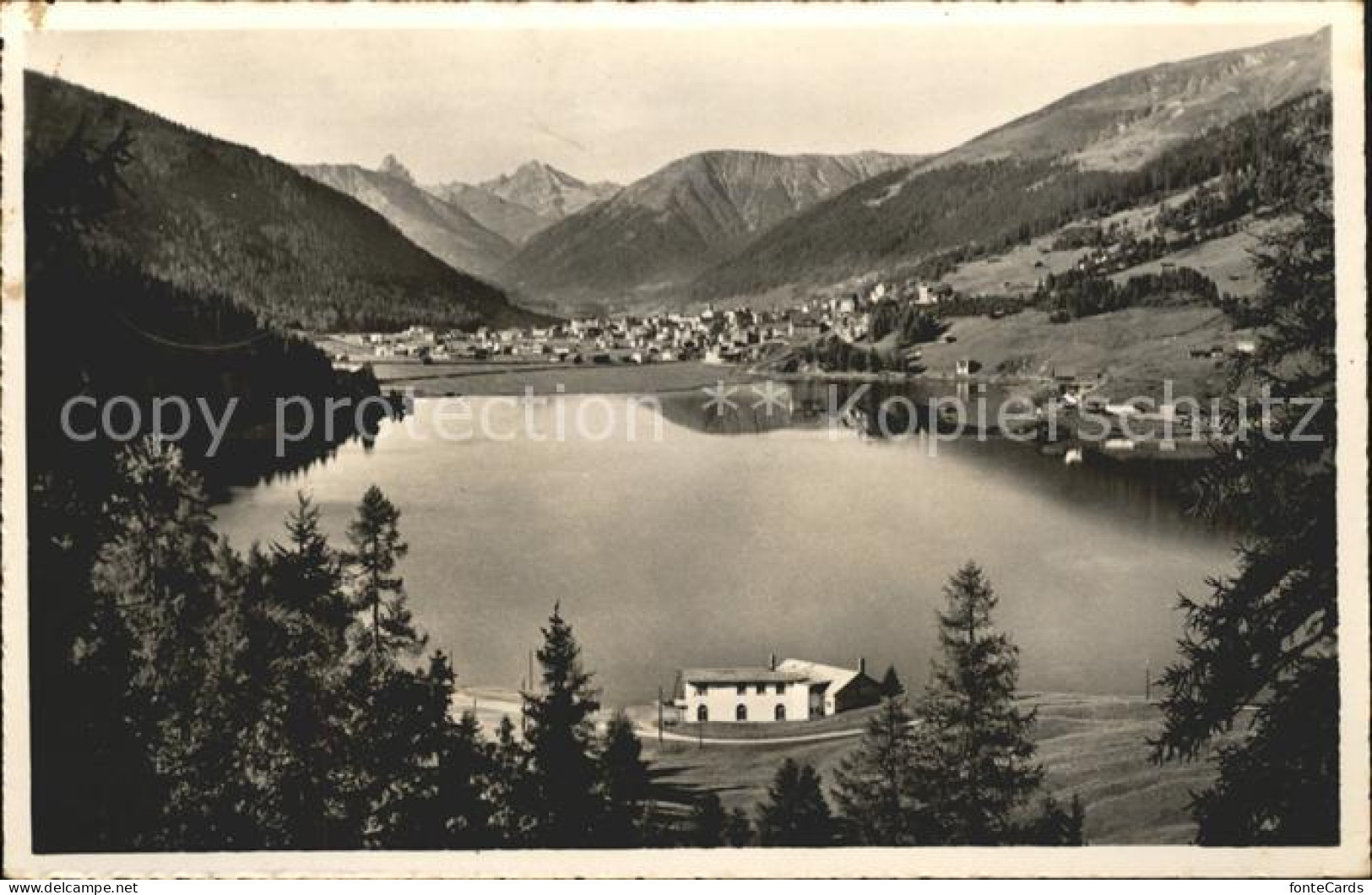 11780947 Davos GR Davosersee Mit Tinzenhorn Und Piz Michel Davos Platz - Otros & Sin Clasificación