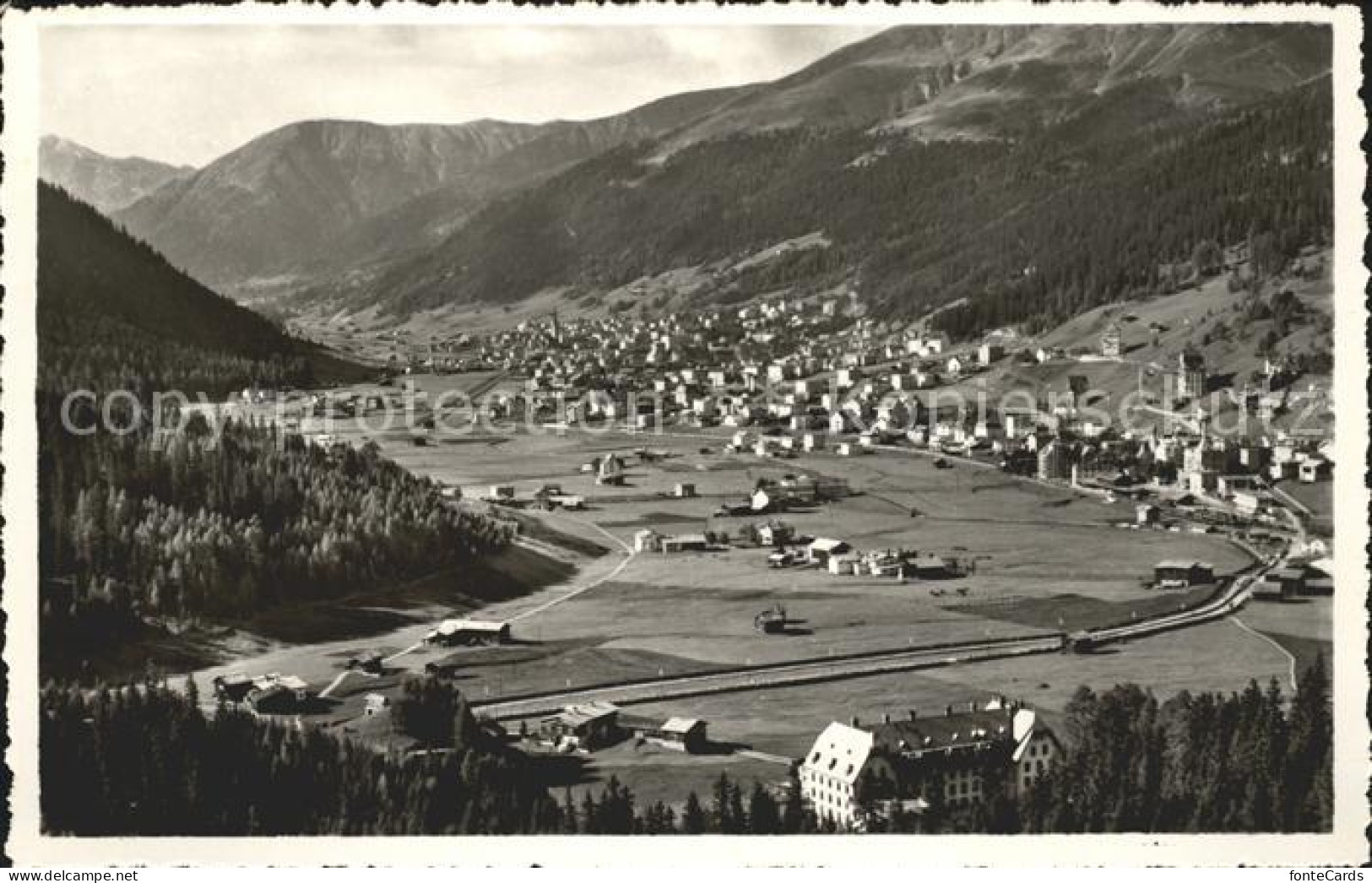 11780946 Davos GR Totalansicht Davos Platz - Other & Unclassified