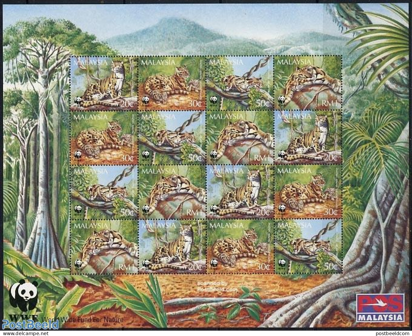 Malaysia 1995 WWF, Tigers M/s, Mint NH, Nature - Animals (others & Mixed) - Cat Family - World Wildlife Fund (WWF) - Altri & Non Classificati