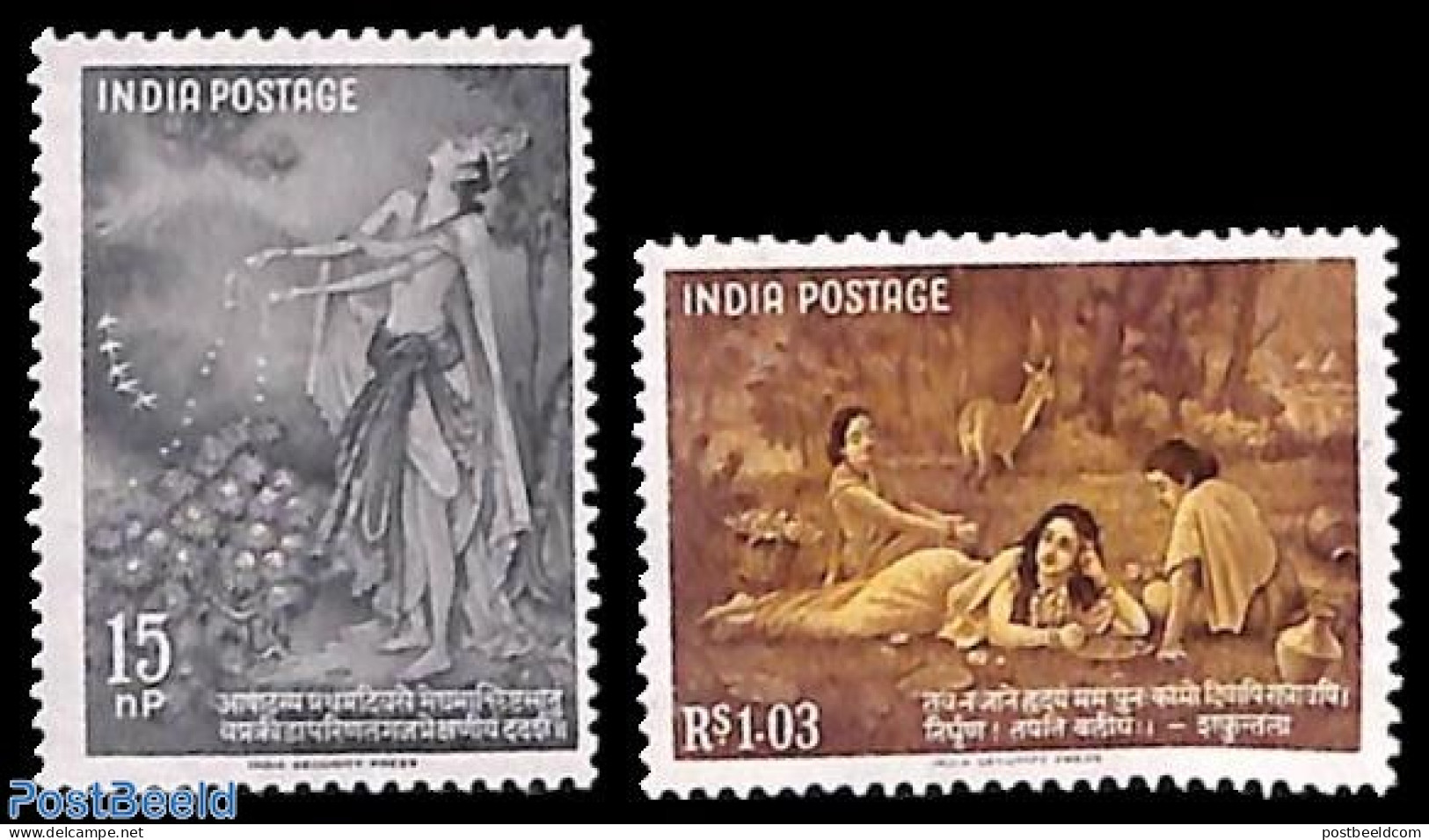 India 1960 Kalidasa 2v, Mint NH, Art - Authors - Ongebruikt