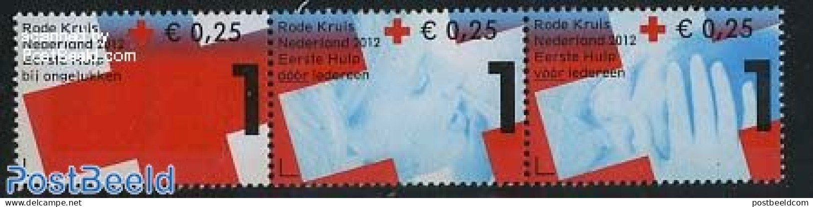 Netherlands 2012 Red Cross 3v [::], Mint NH, Health - Red Cross - Nuevos