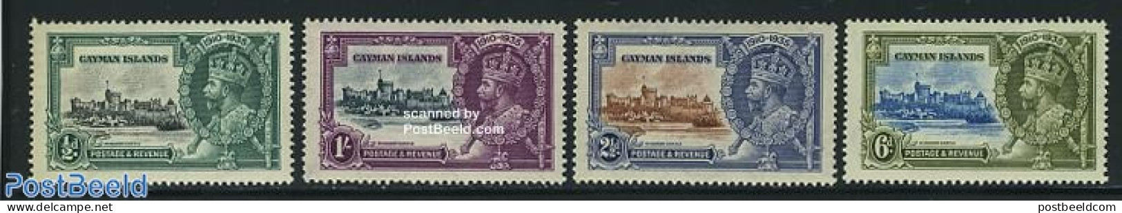 Cayman Islands 1935 Silver Jubilee 4v, Unused (hinged), History - Kings & Queens (Royalty) - Art - Castles & Fortifica.. - Familles Royales