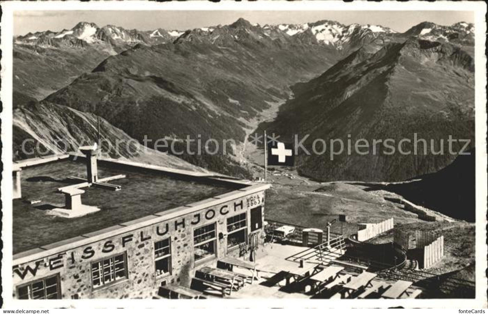 11780796 Weissfluhjoch Berghaus Mit Alpenpanorama Weissfluhjoch - Sonstige & Ohne Zuordnung