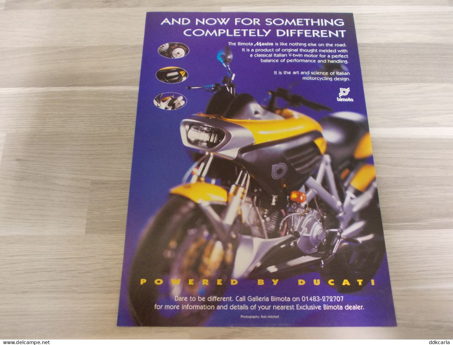 Reclame Advertentie Uit Oud Tijdschrift 1996 - The Bimota Mantra - Italian Motorcycling Design - Advertising