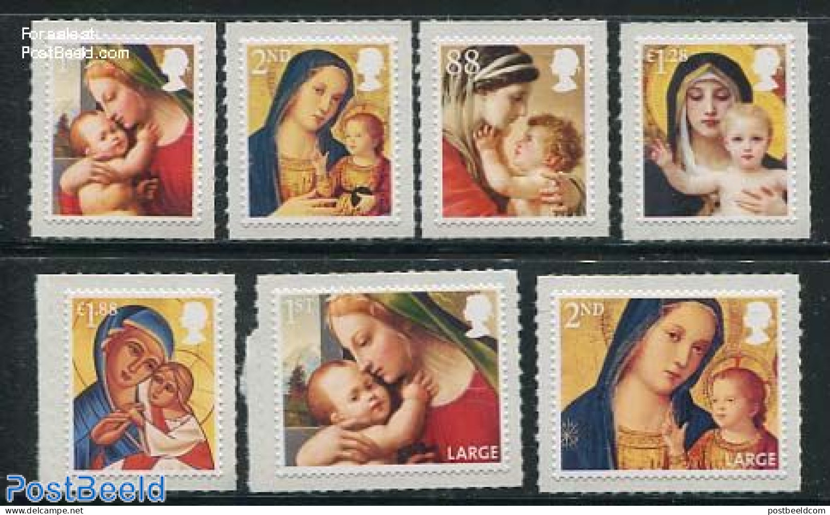 Great Britain 2013 Christmas 7v S-a, Mint NH, Religion - Christmas - Art - Paintings - Ungebraucht