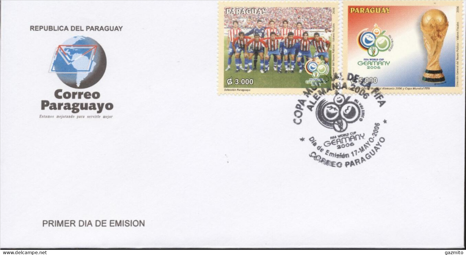 Paraguay 2006, Football World Cup In Germany, FDC - 2006 – Germania