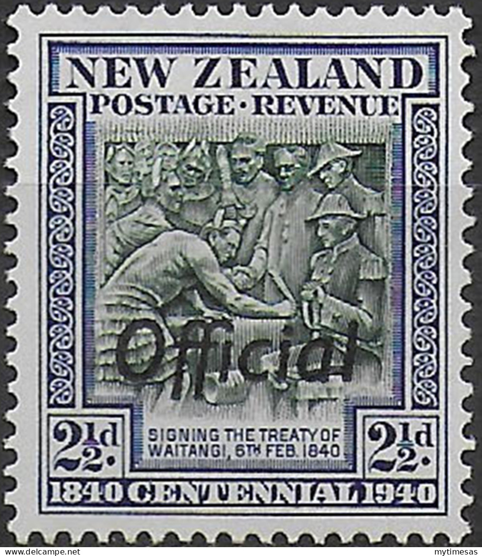 1940 New Zealand 2½d. Official Ff Joined MNH SG N. O145a - Andere & Zonder Classificatie