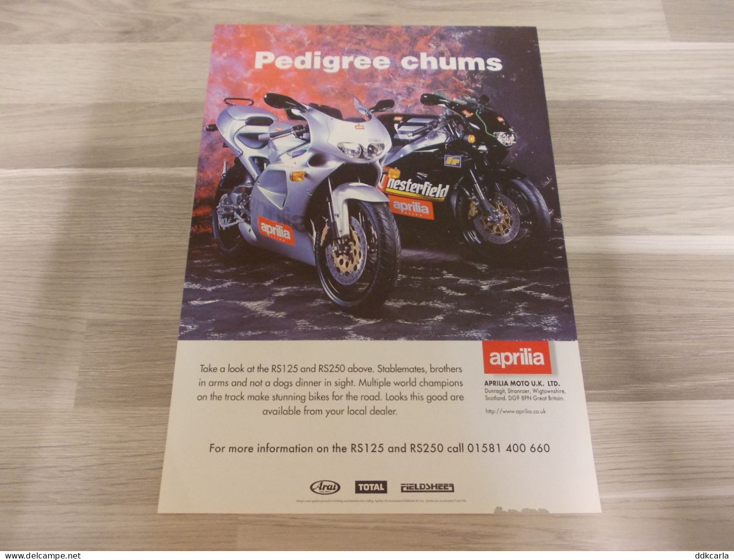 Reclame Advertentie Uit Oud Tijdschrift 1996 - Aprilia RS125 And RS250 Moto - Advertising