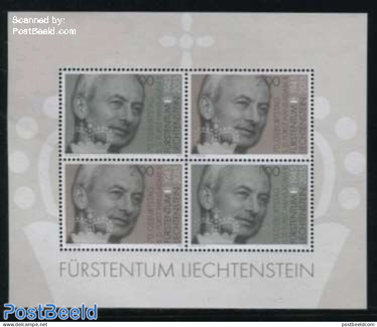 Liechtenstein 2015 70th Birthday Hans-Adam S/s, Mint NH, History - Kings & Queens (Royalty) - Ungebraucht