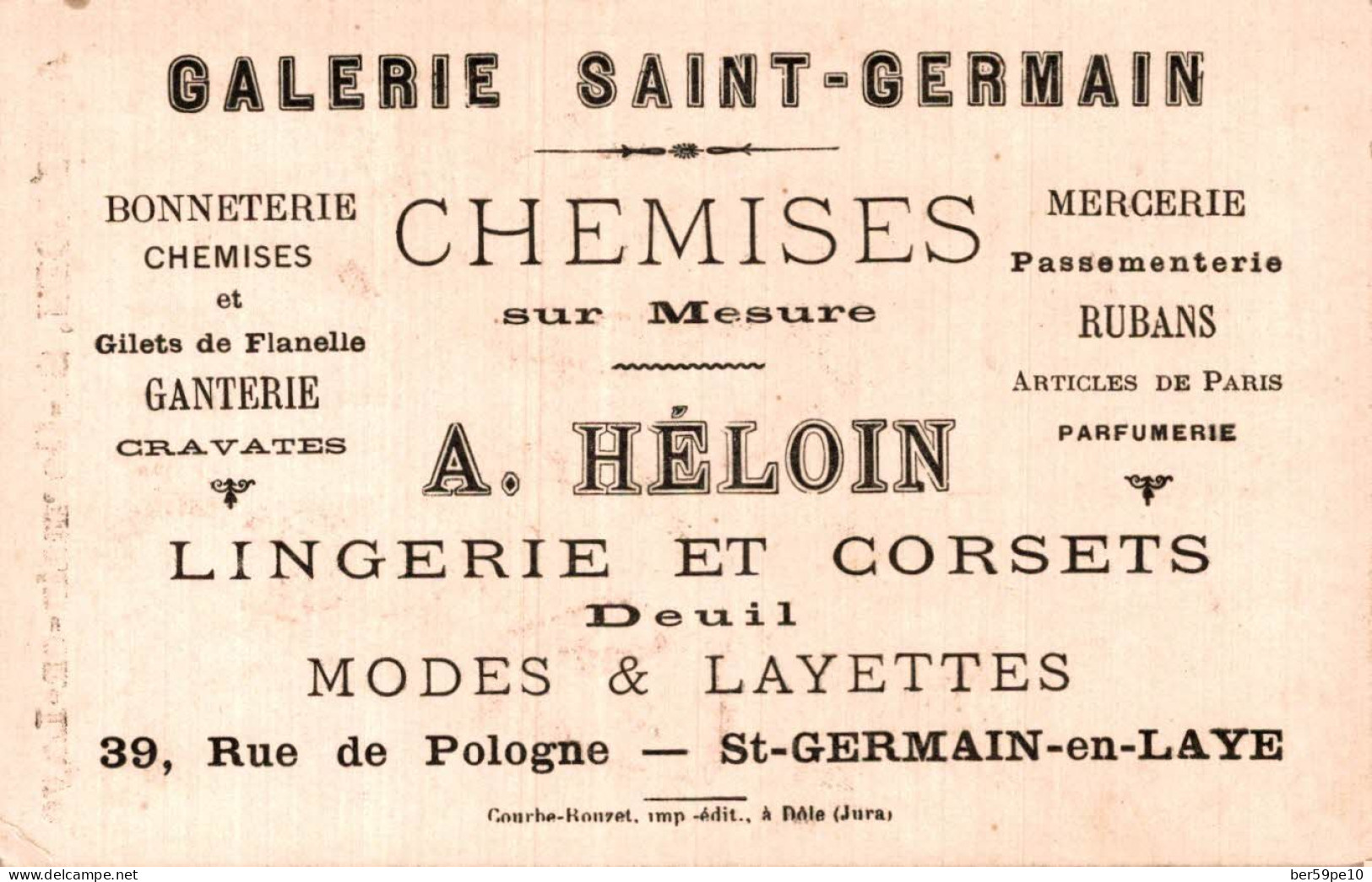 CHROMO GALERIE SAINT-GERMAIN A. HELOIN ST GERMAIN EN LAYE TAMBOUR DE LA CONVENTION 8 NAPOLEON 1er - Other & Unclassified