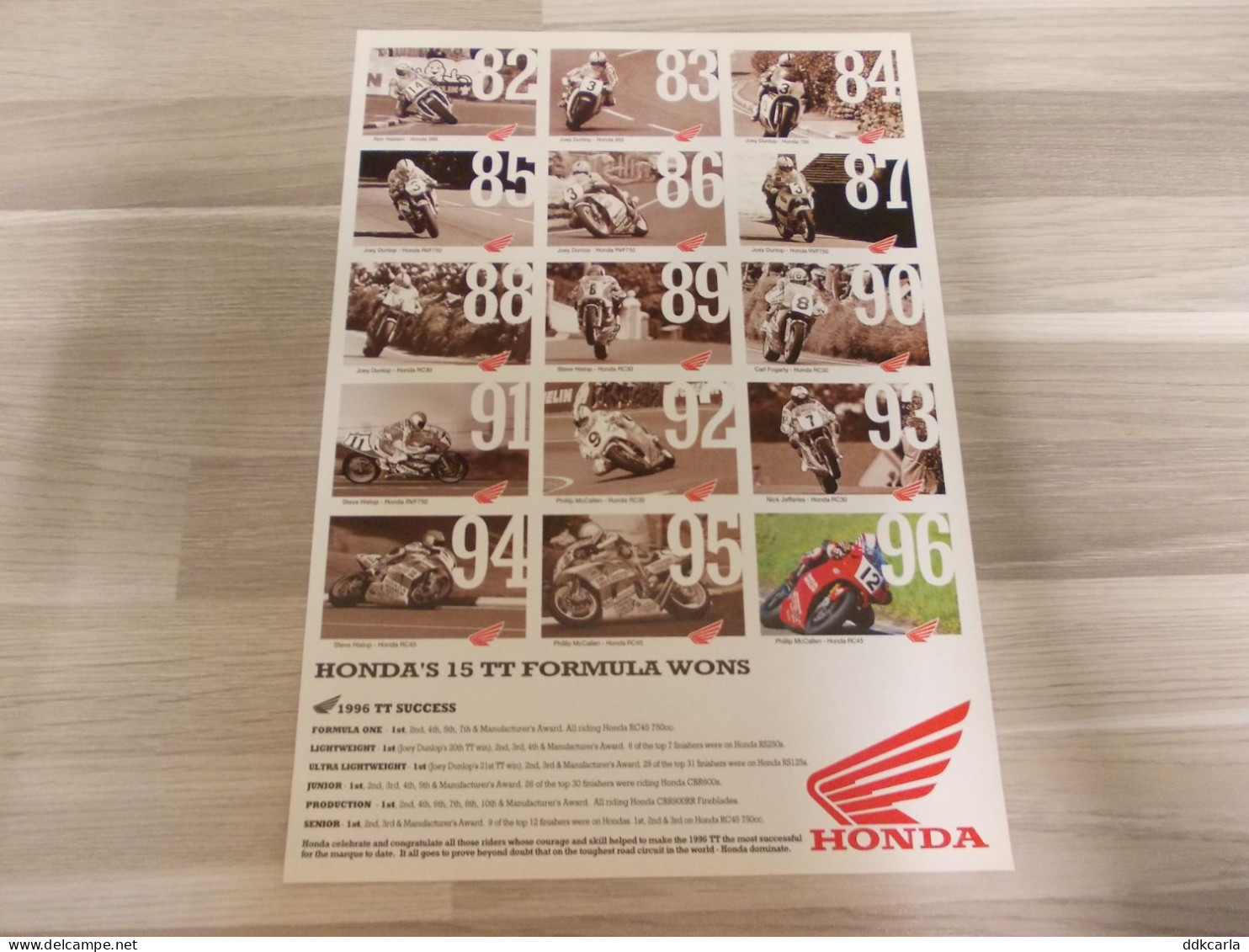 Reclame Advertentie Uit Oud Tijdschrift 1996 - Honda Moto - Werbung