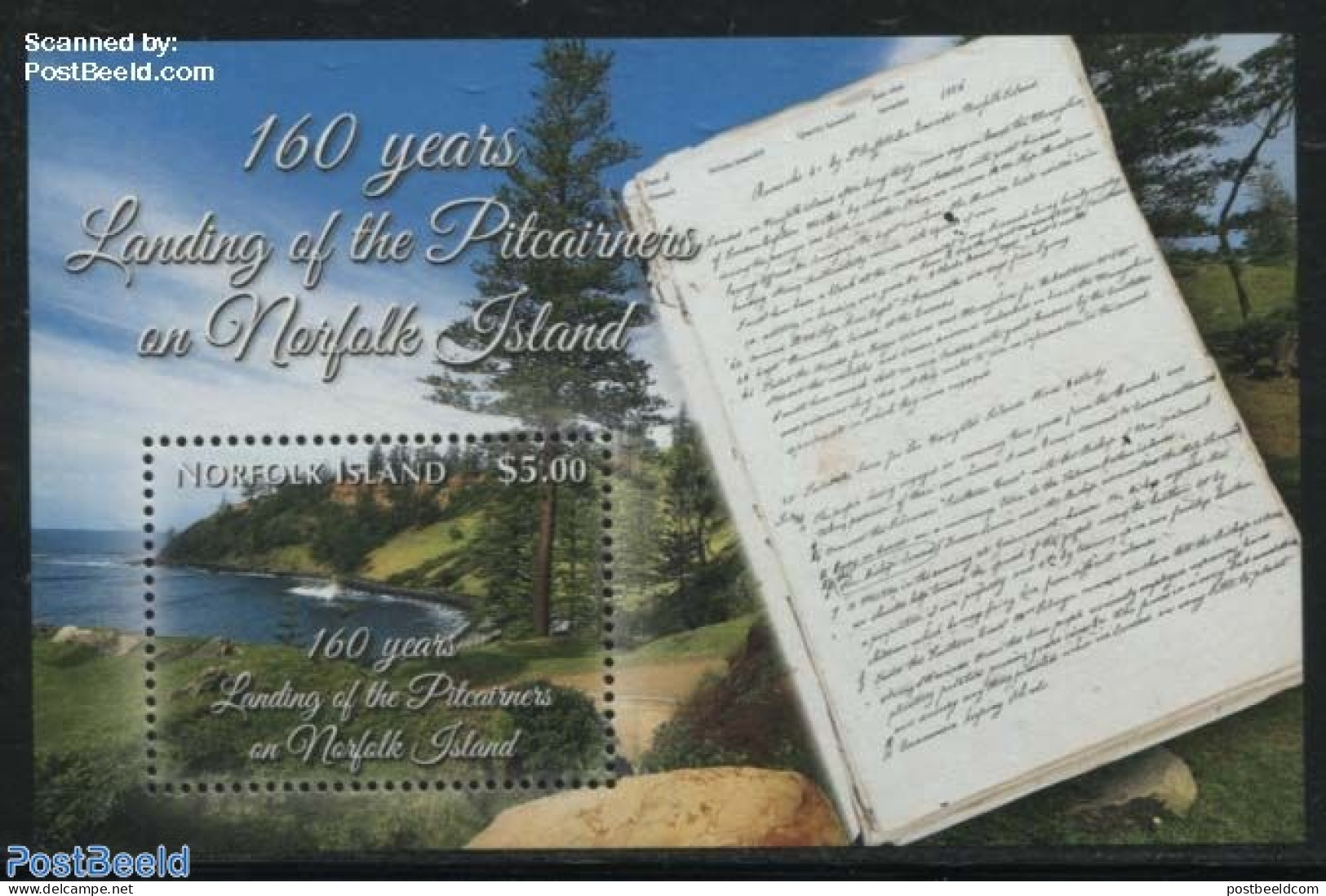 Norfolk Island 2016 Landing Of The Pitcairners S/s, Mint NH, Art - Handwriting And Autographs - Andere & Zonder Classificatie