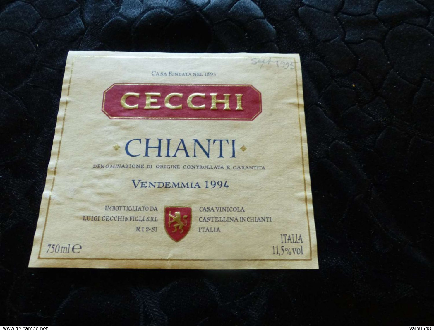 E-94 , Etiquette, Chianti, Cecchi , Vendemmia 1994 - Champan