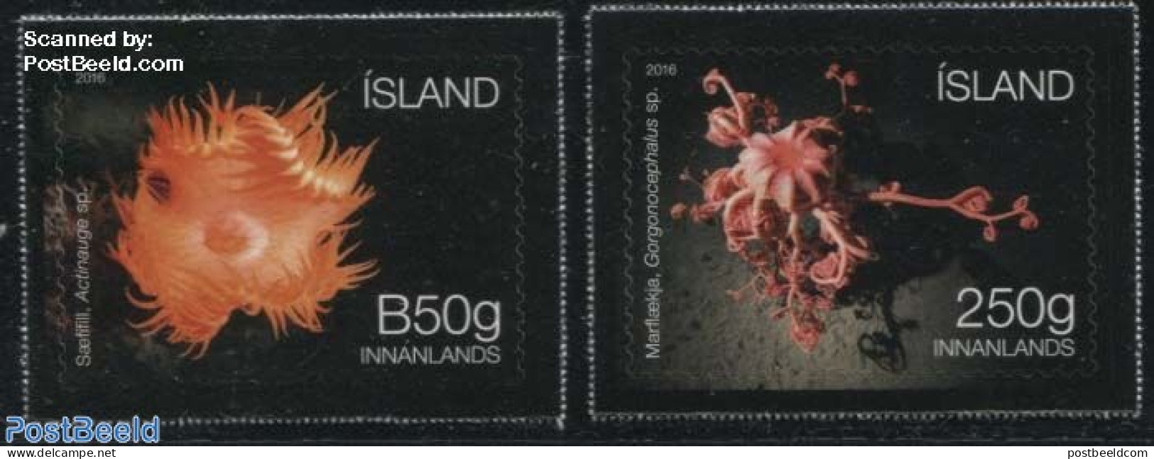 Iceland 2016 Ecological Seabed 2v S-a, Mint NH, Nature - Flowers & Plants - Shells & Crustaceans - Nuovi