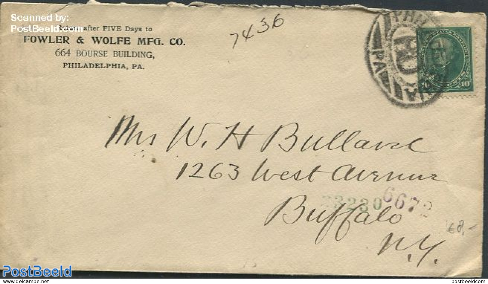 United States Of America 1898 Envelope To Buffelo, New York, Postal History - Storia Postale