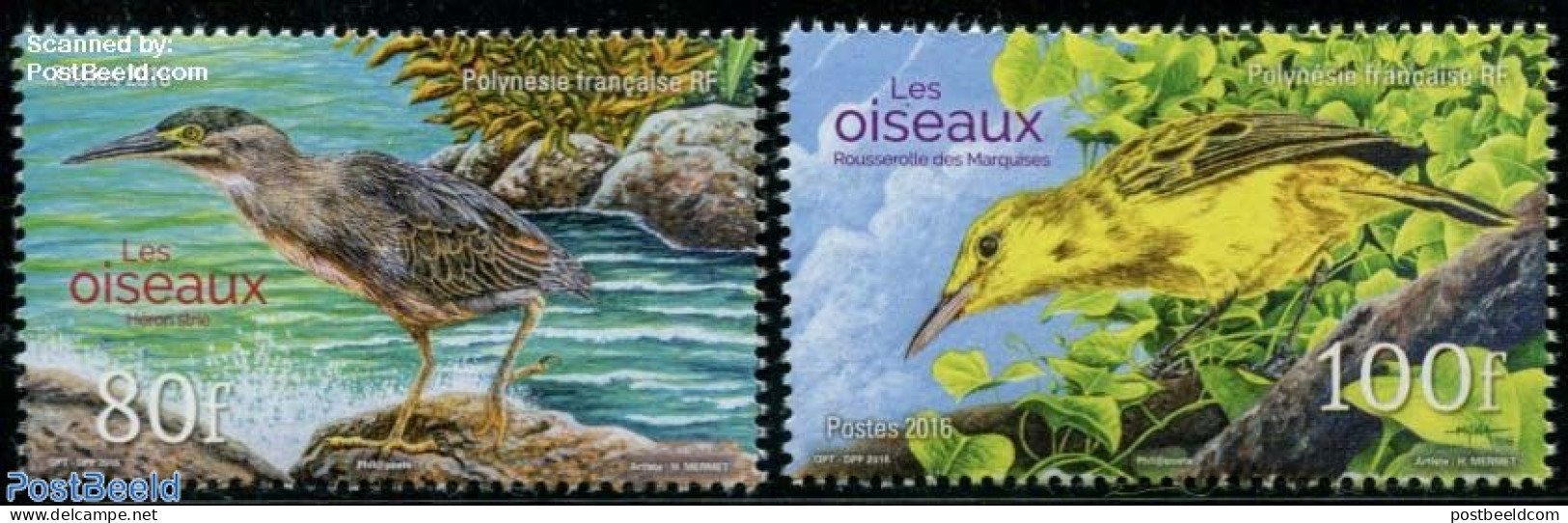 French Polynesia 2016 Birds 2v, Mint NH, Nature - Birds - Neufs