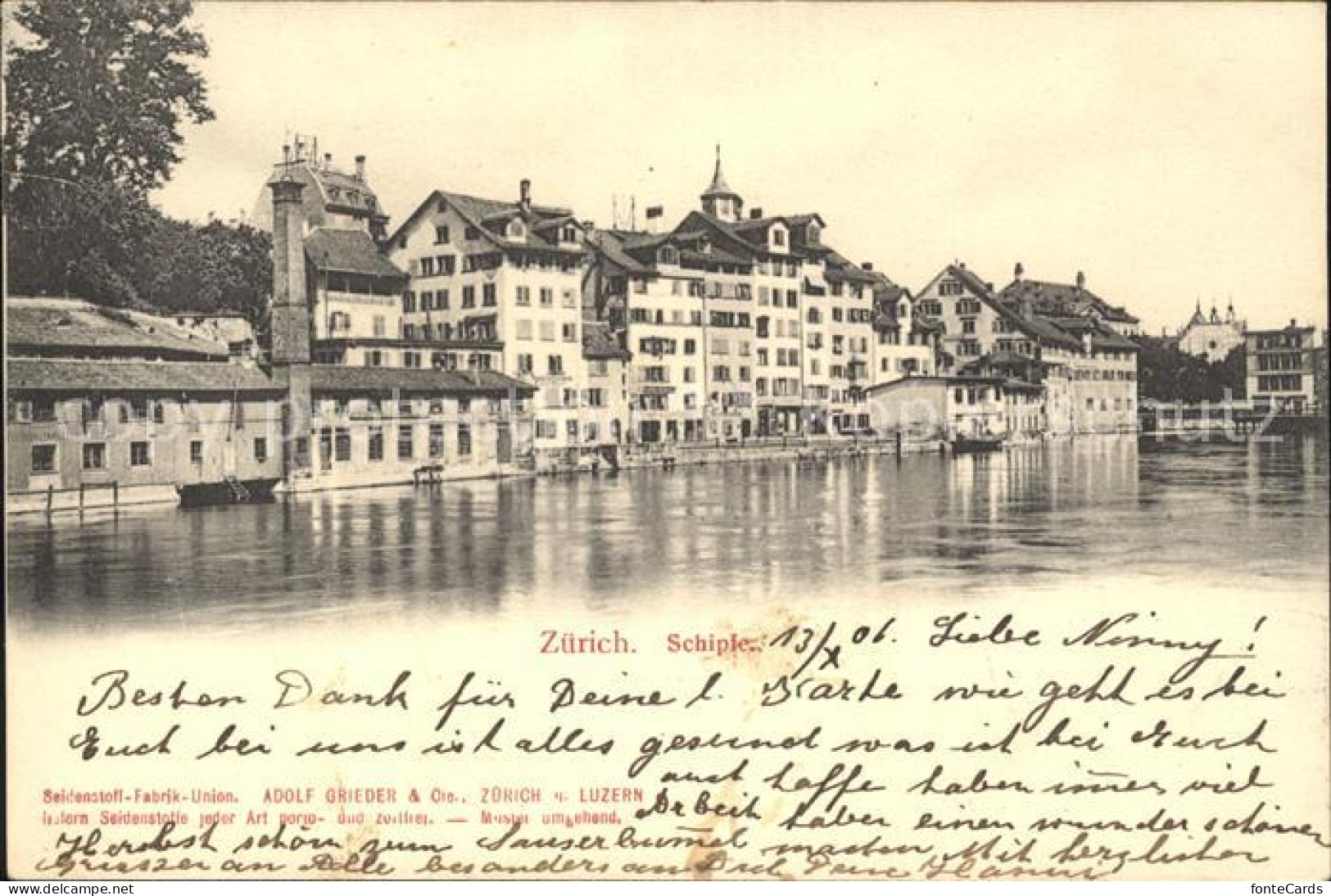 11779006 Zuerich Schipfe Limmatpartie Zuerich - Altri & Non Classificati