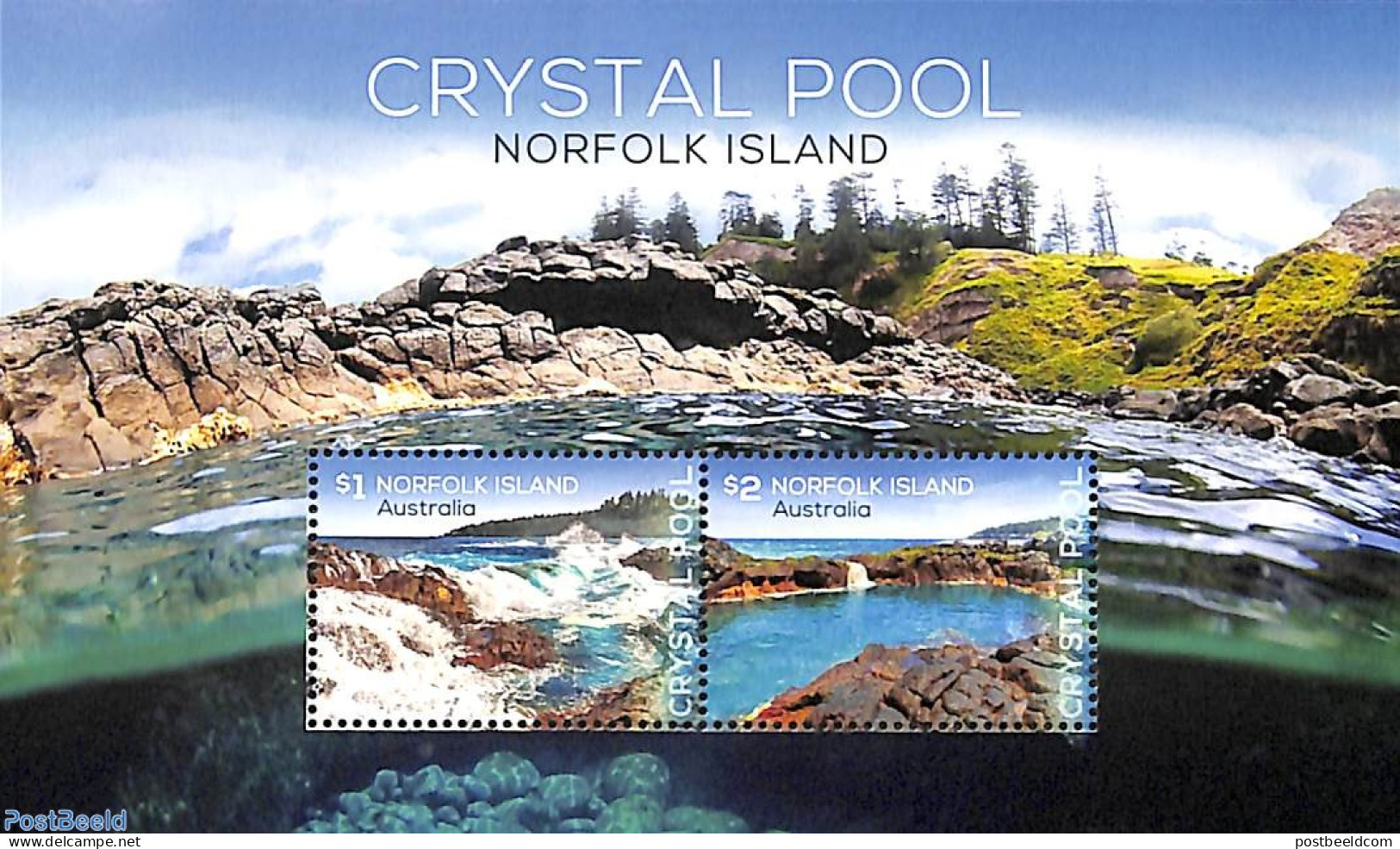 Norfolk Island 2018 Crystal Pool S/s, Mint NH - Autres & Non Classés