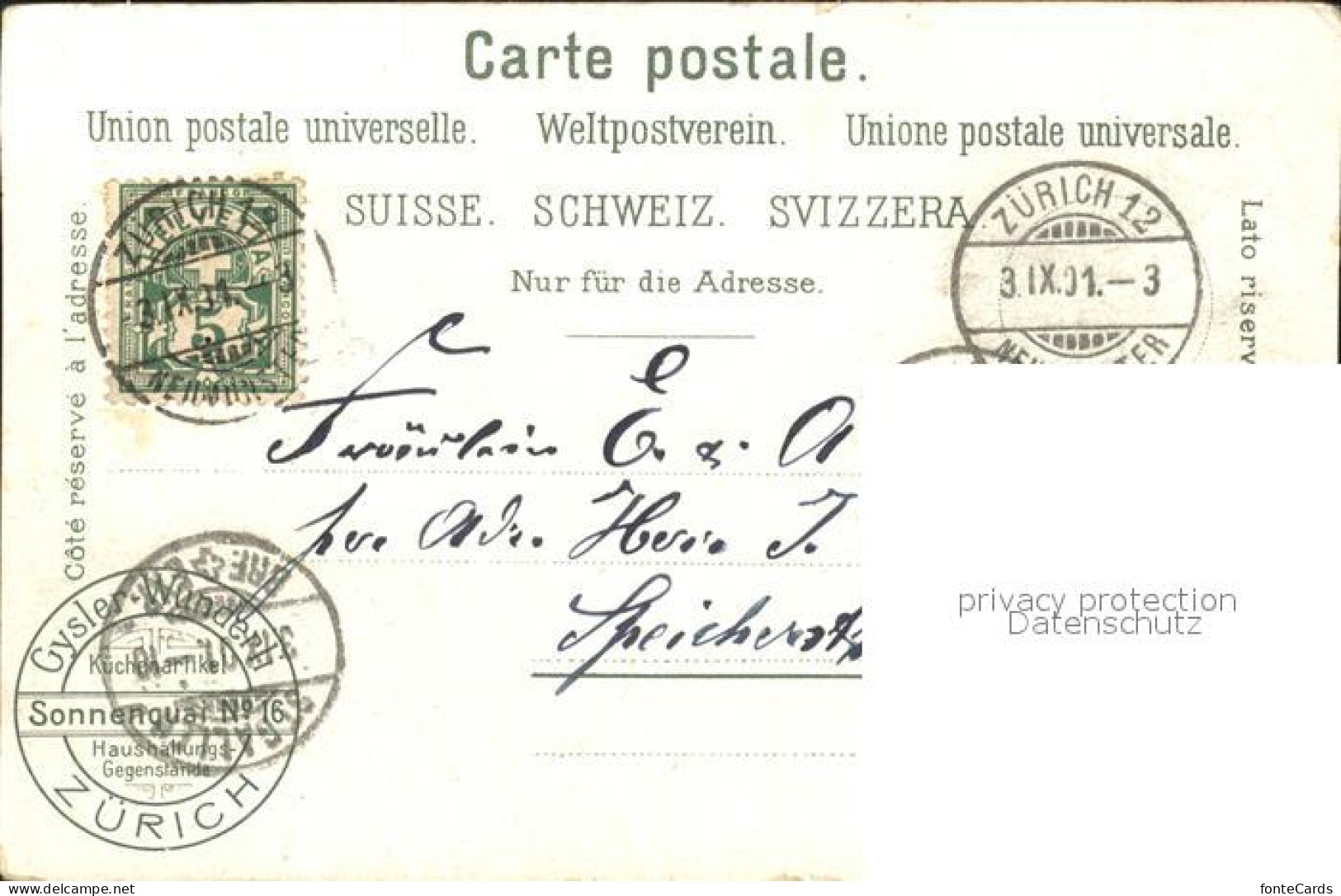 11778937 Zuerich Sonnenquai Bootshafen Grossmuenster Zuerich - Other & Unclassified