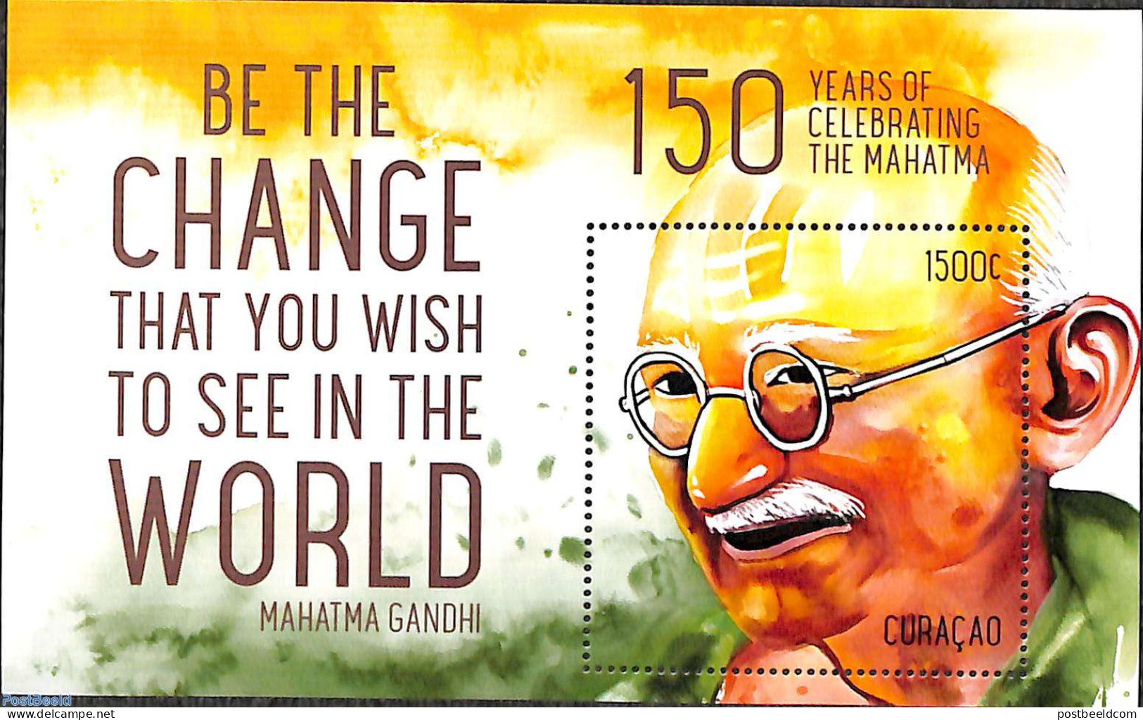 Curaçao 2019 M. Gandhi S/s, Mint NH, History - Gandhi - Mahatma Gandhi