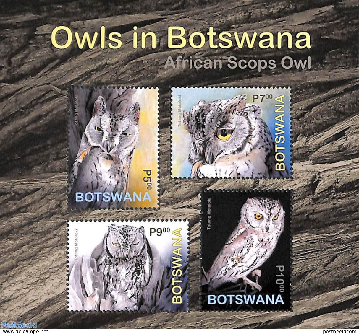 Botswana 2020 Owls S/s, Mint NH, Nature - Birds - Birds Of Prey - Owls - Botswana (1966-...)