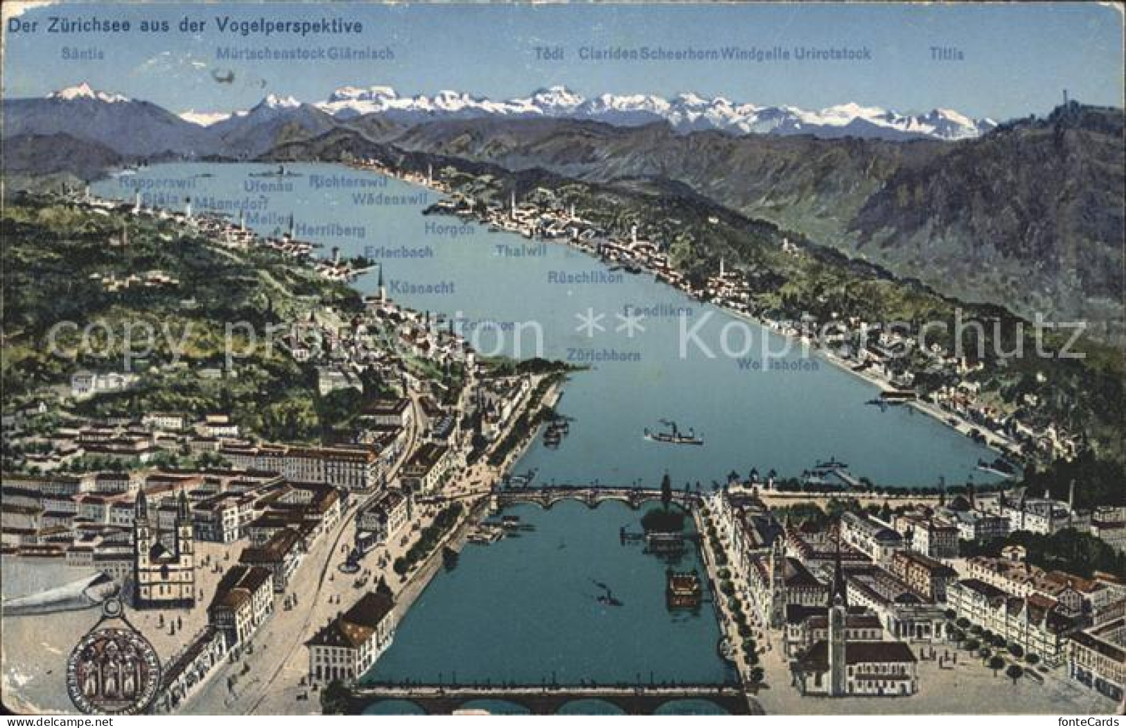 11778836 Zuerichsee Aus Der Vogelschau Zuerich - Altri & Non Classificati